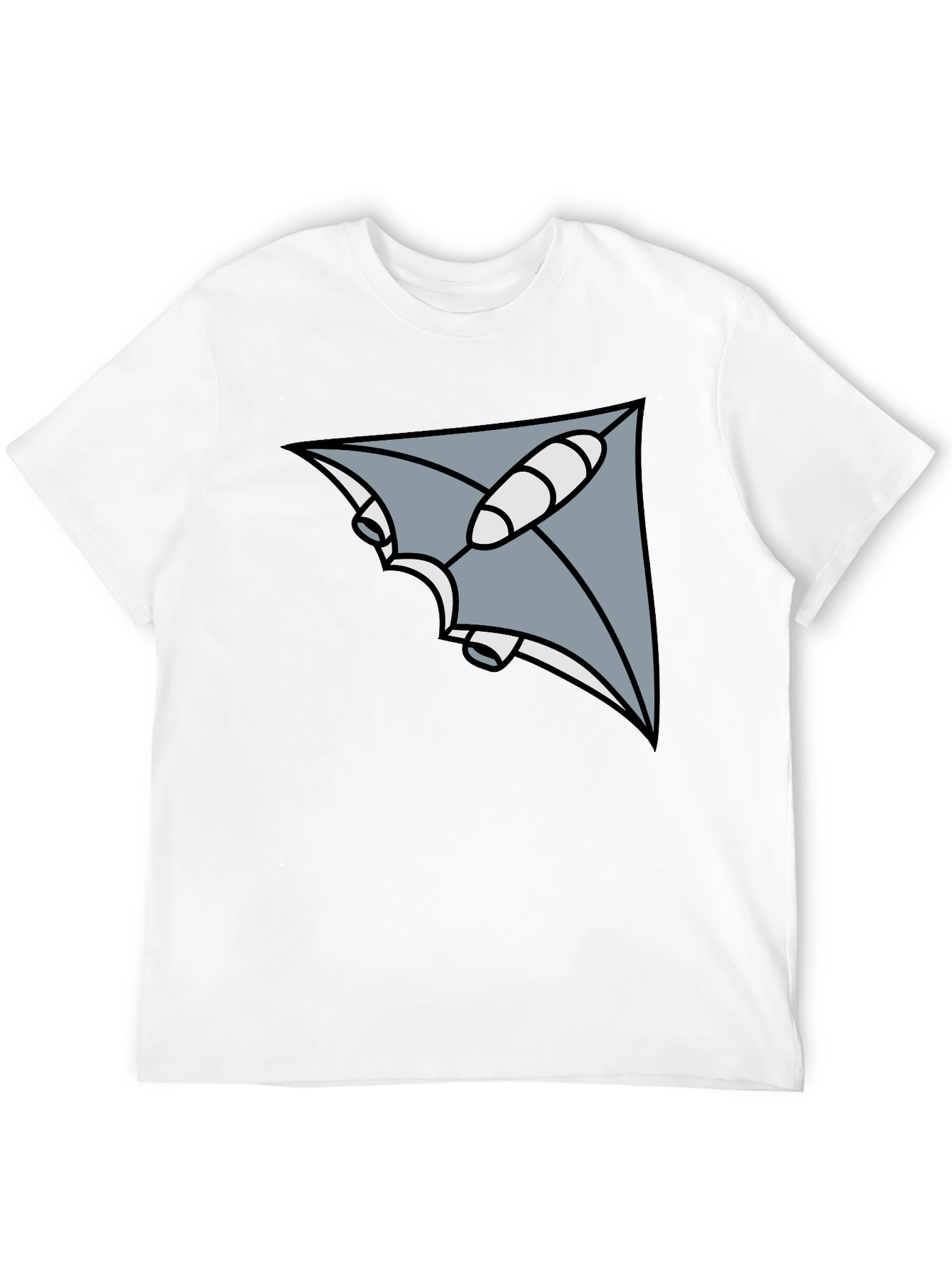 Black Geometric Ray Black T-Shirt view 12