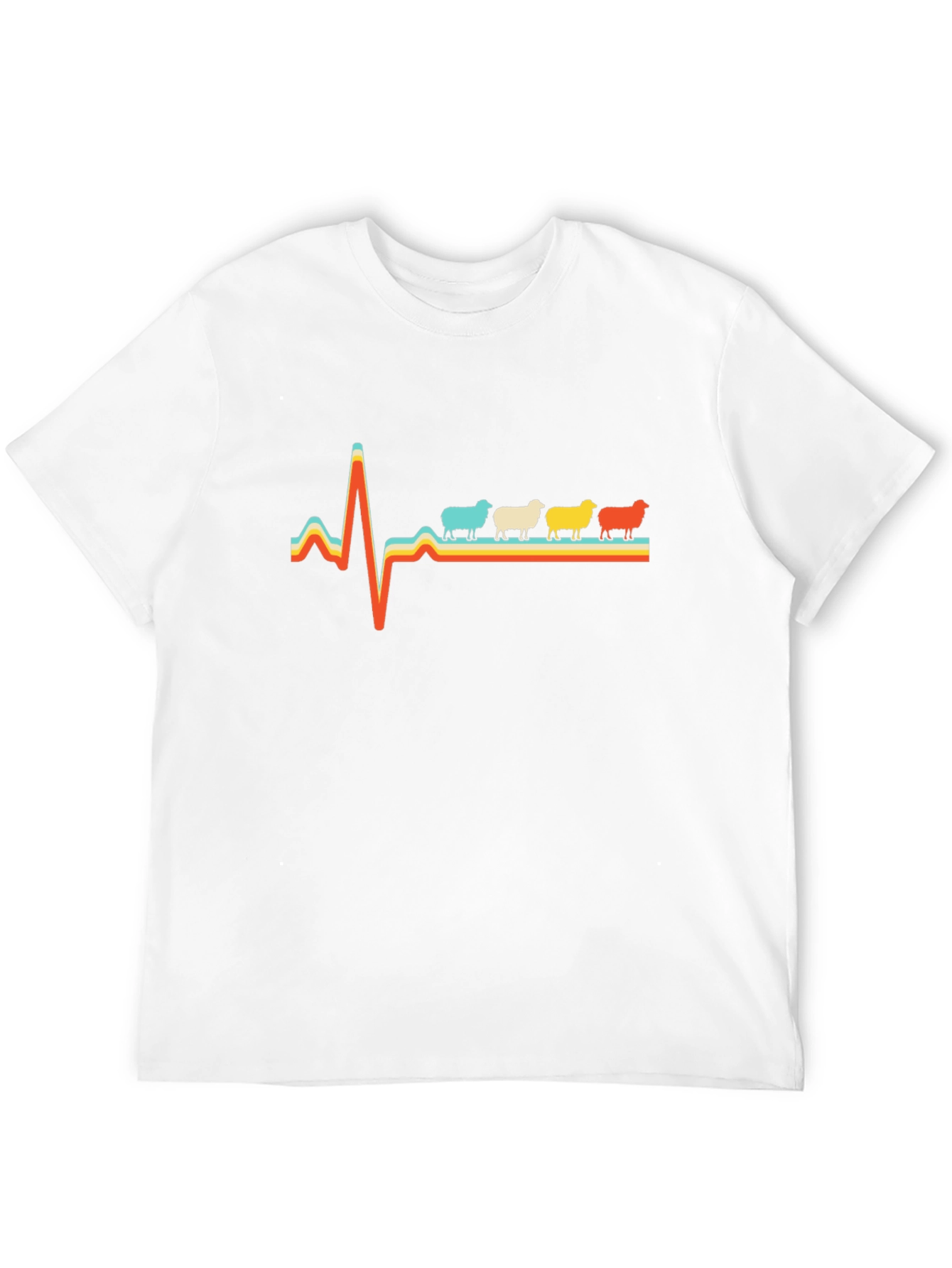 Black Sheep Heartbeat T-Shirt - Quirky Graphic Tee view 12