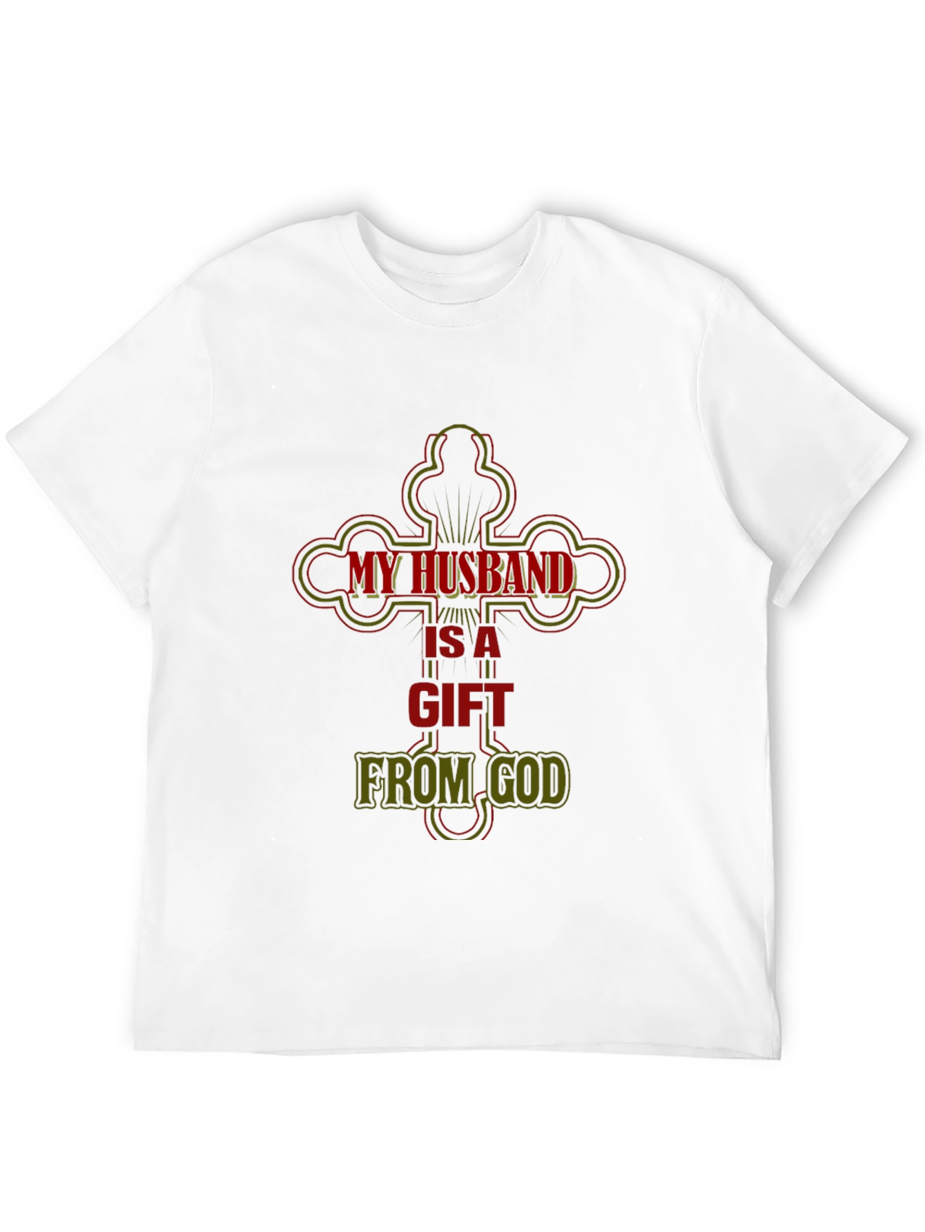 Black My Husband is a Gift from God T-Shirt view 12