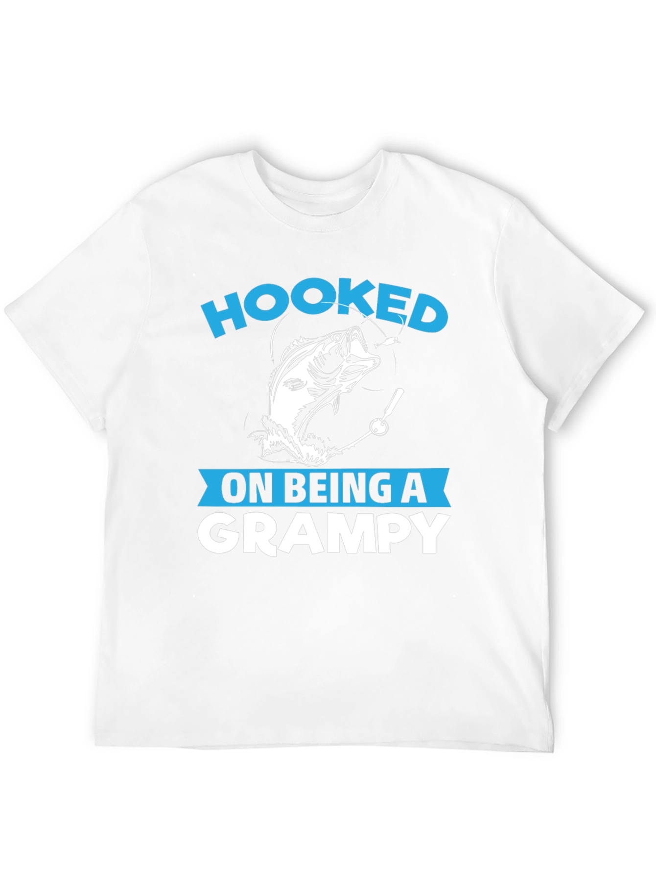 Black Hooked on Being a Grampy T-Shirt view 12