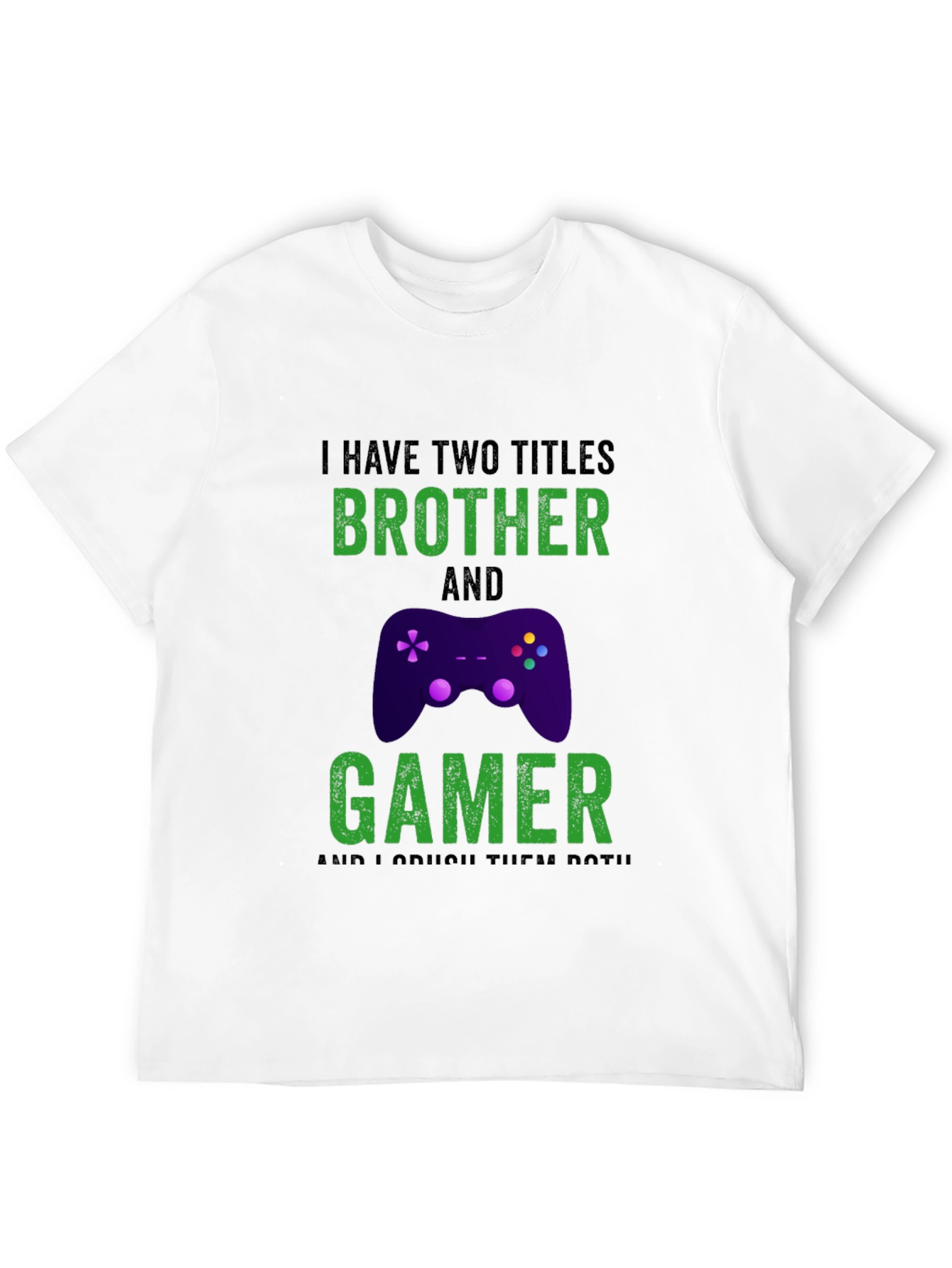 Black Brother and Gamer T-Shirt - Funny Gaming Gift for Men view 12