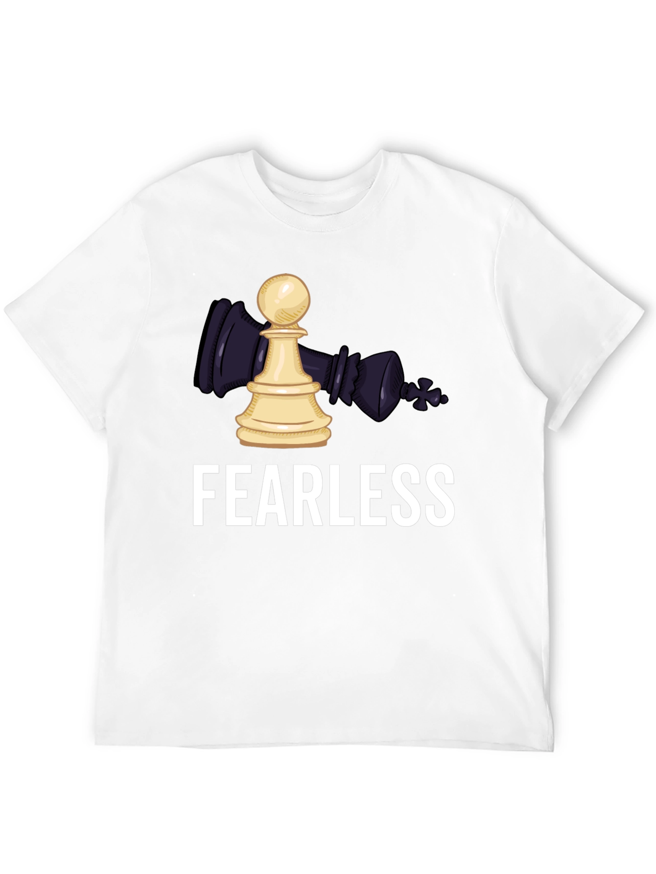 Black Fearless Chess Graphic T-Shirt view 12
