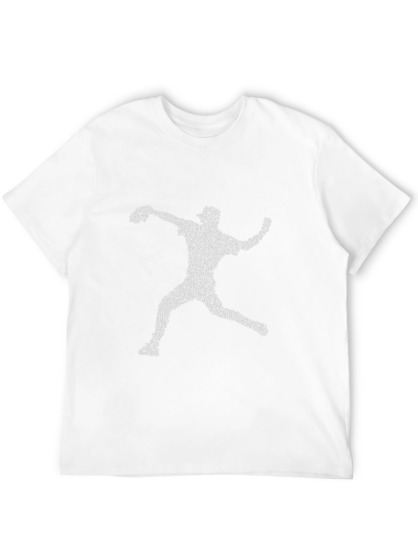 Black Baseball Pitcher T-Shirt - Unique Silhouette Graphic Tee view 12