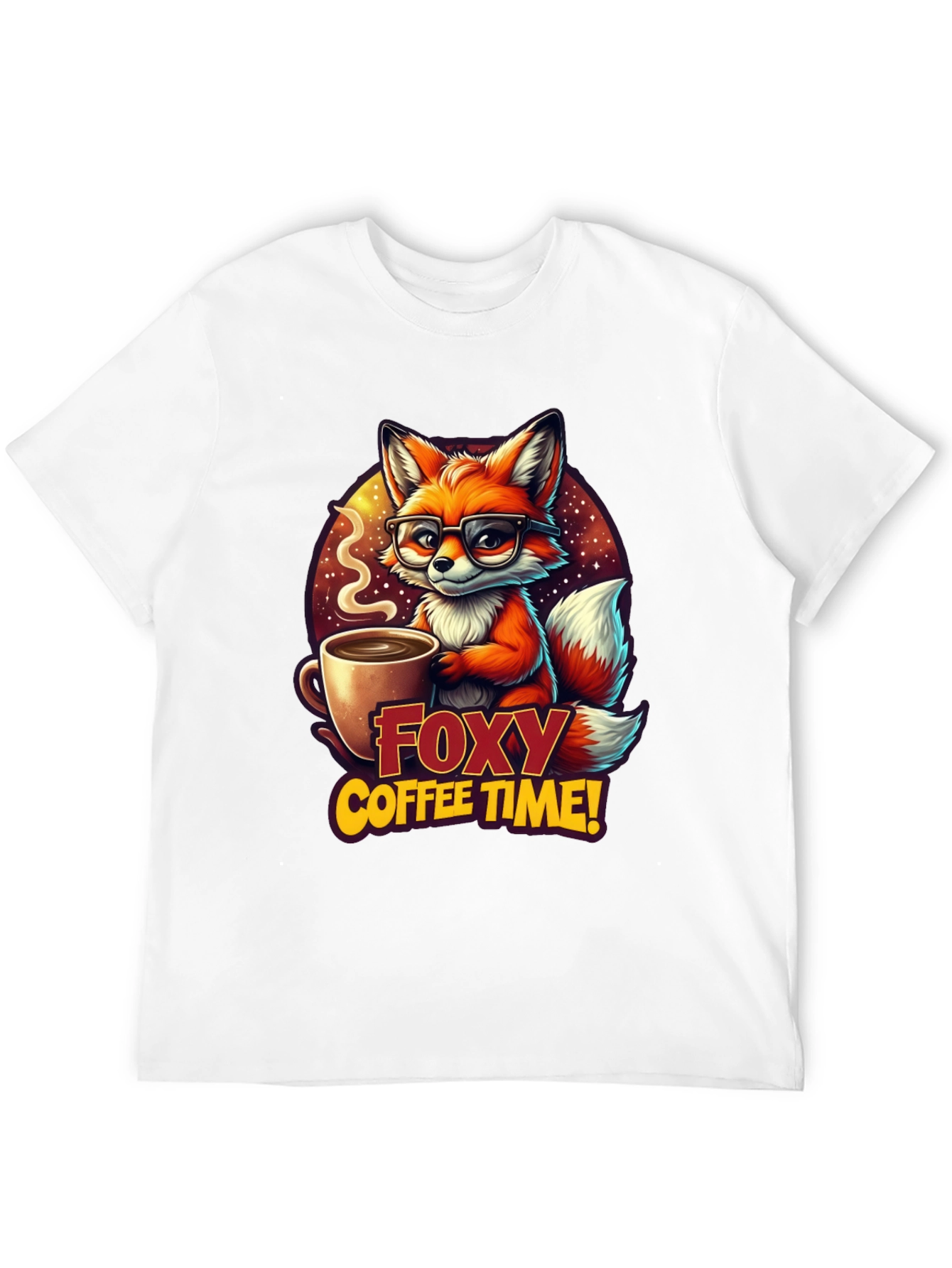 Black Foxy Coffee Time Graphic T-Shirt view 12