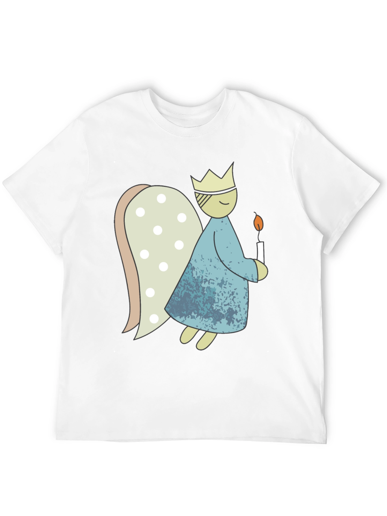 Black Whimsical Angel T-Shirt - Unique Graphic Tee view 12