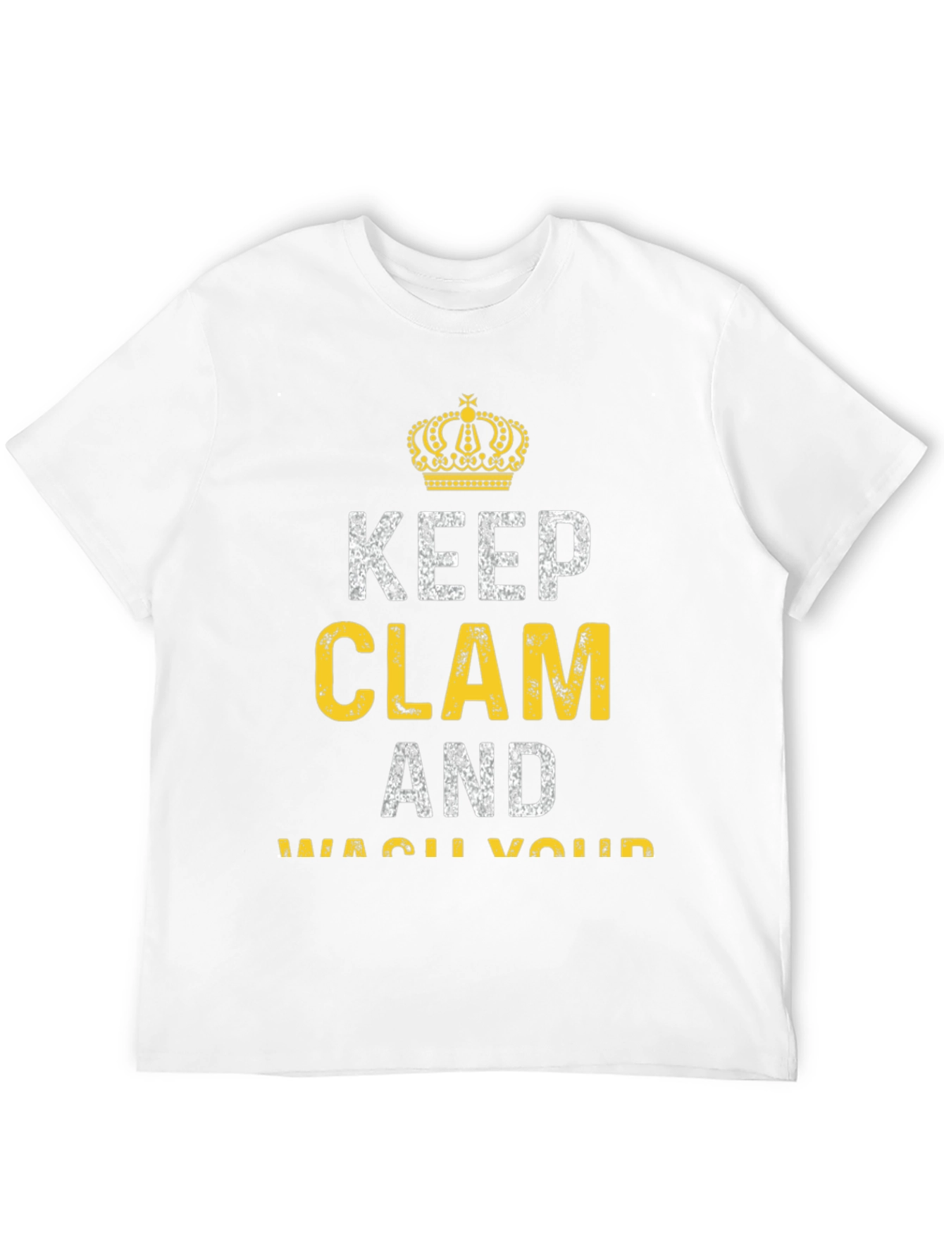 Black Keep Clam and Wash Your T-Shirt view 12