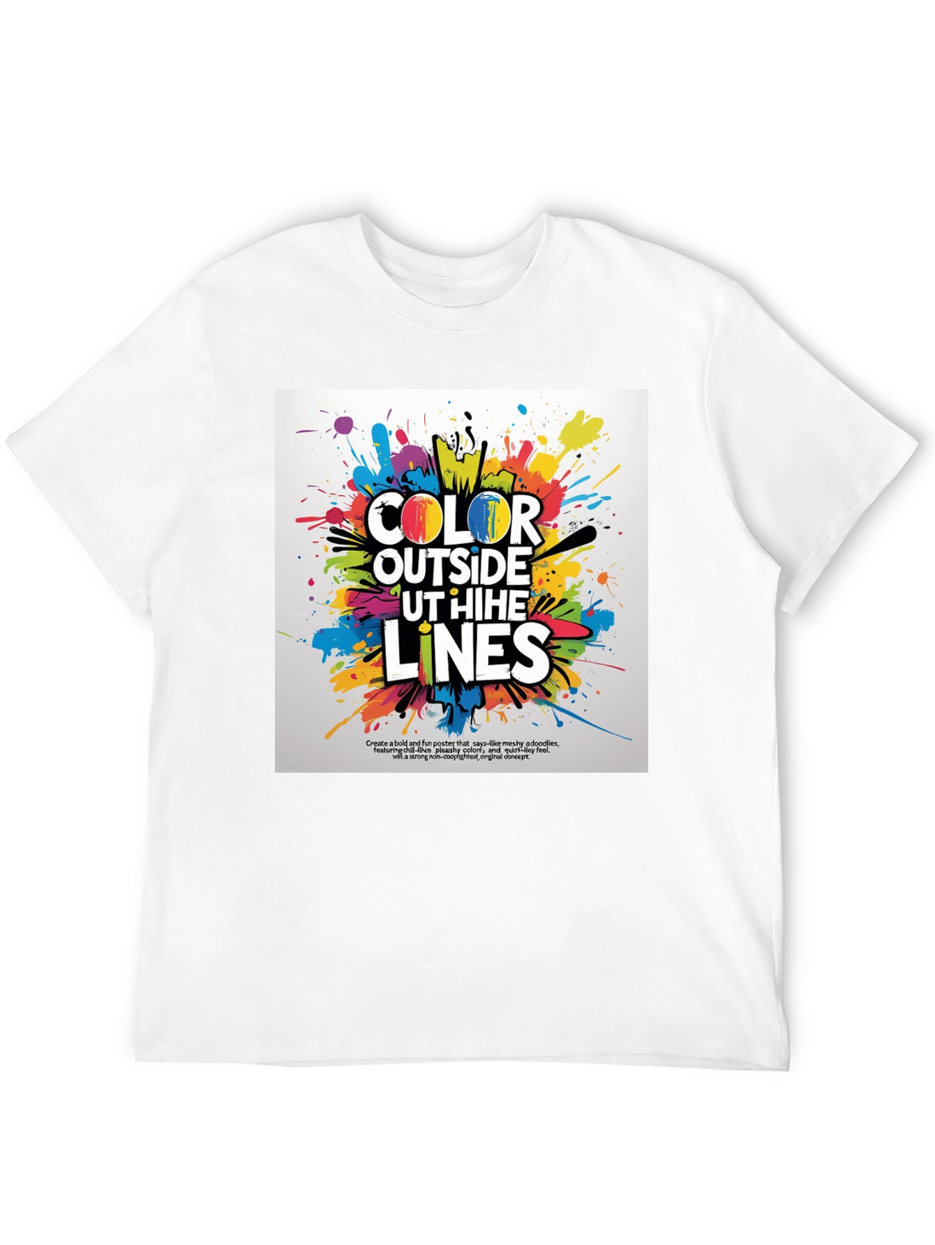 Black Color Outside the Lines Graphic Tee view 12