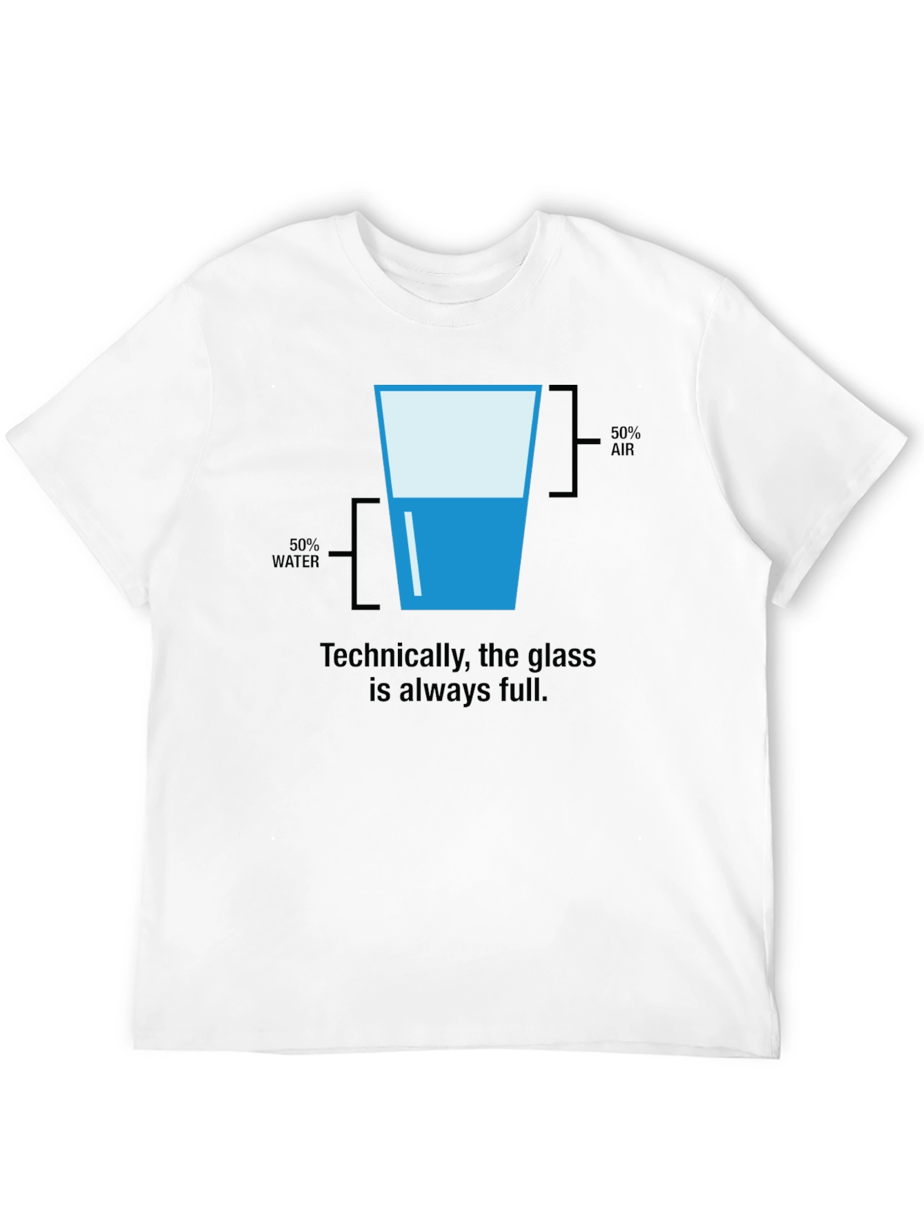Black Technically Full Glass T-Shirt - Half Water Half Air view 12