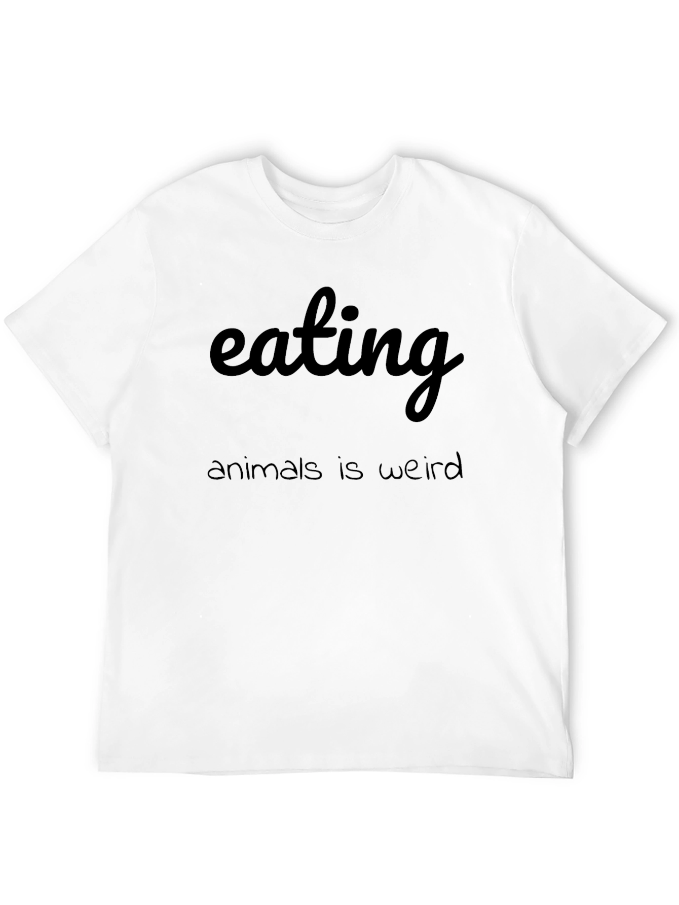 Black Eating Animals Is Weird T-Shirt view 12