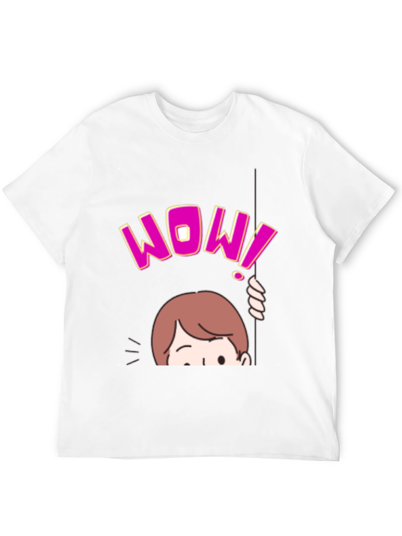 Black WOW! Graphic Print T-Shirt view 12