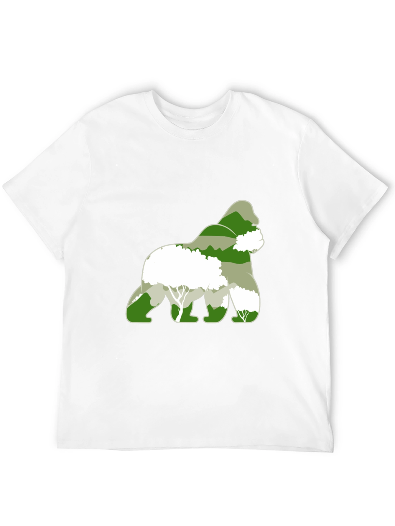 Black Gorilla Forest Graphic T-Shirt - Eco Friendly Design view 12
