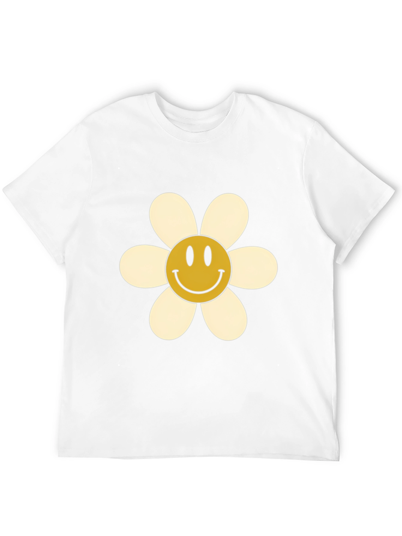 Black Smiley Flower Graphic Tee - Retro Style view 12