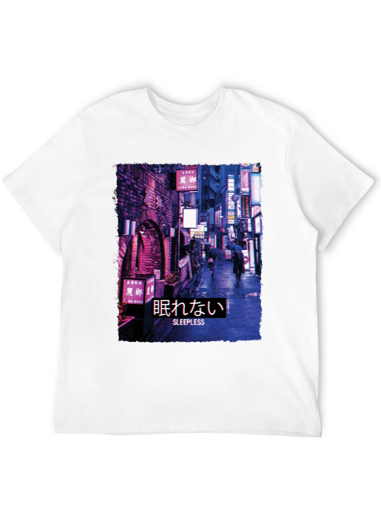 Black Sleepless Night Cityscape Graphic Tee view 12