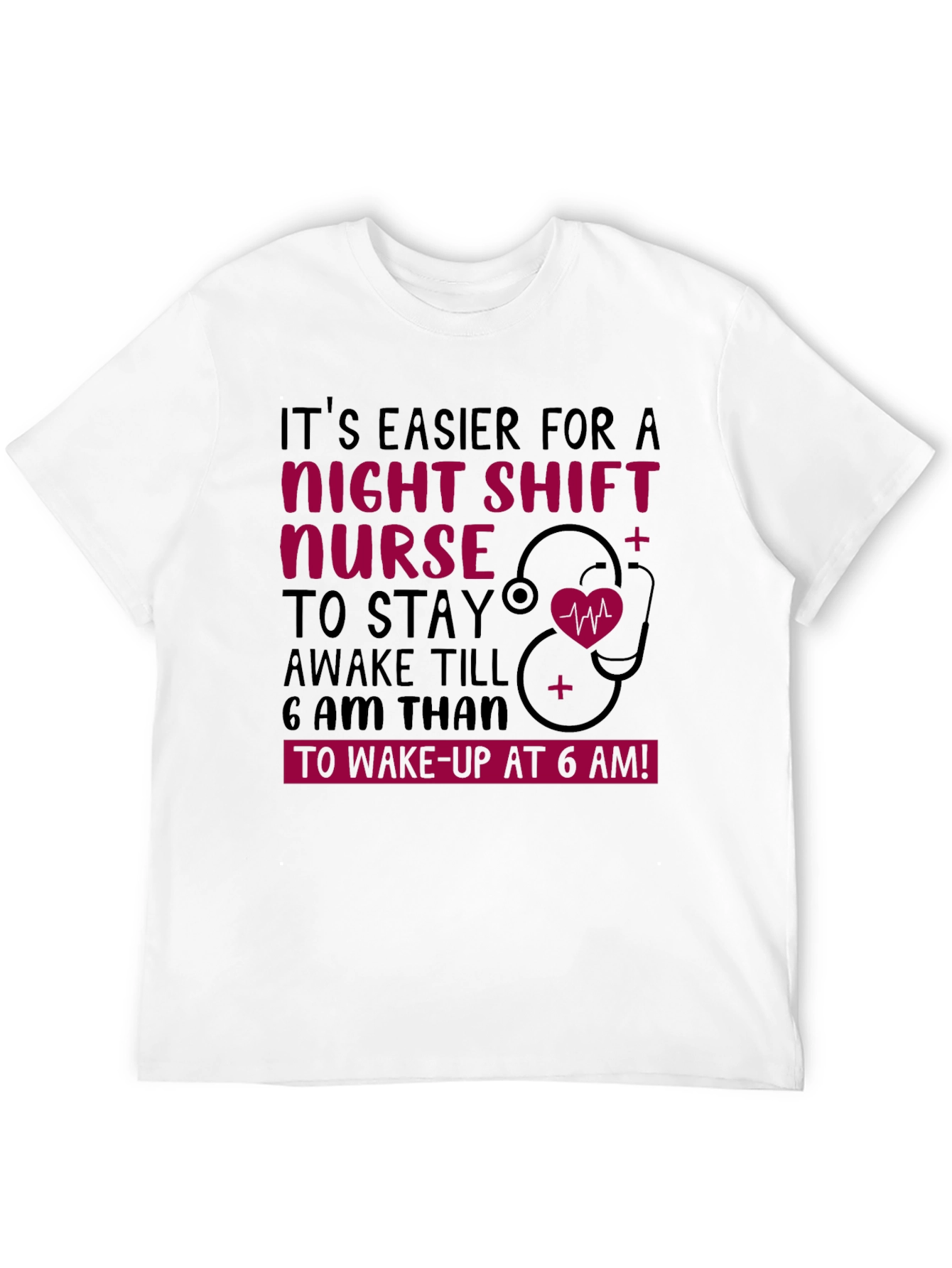 Black Night Shift Nurse T-Shirt view 12