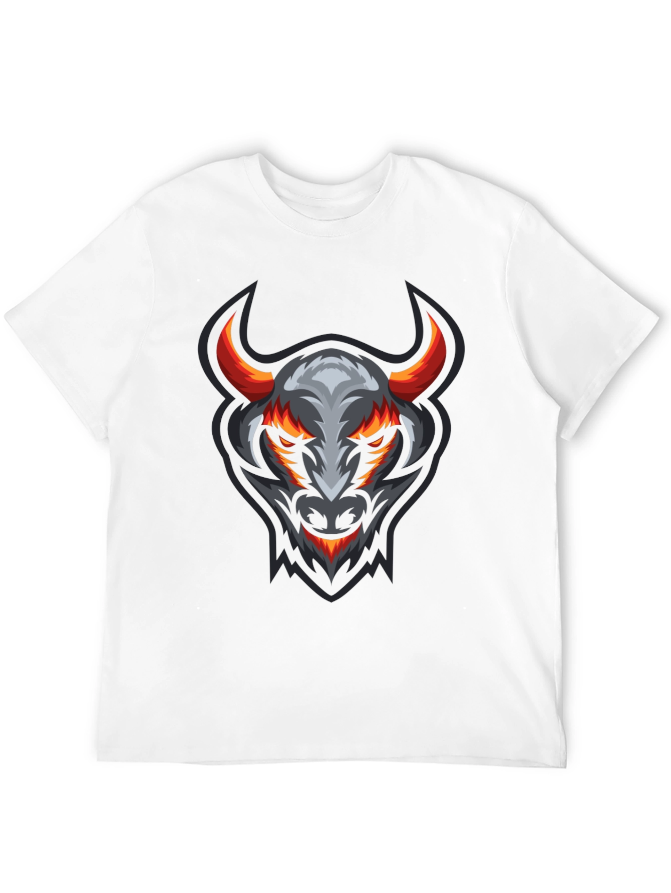 Black Black T-Shirt with Bull Graphic view 12