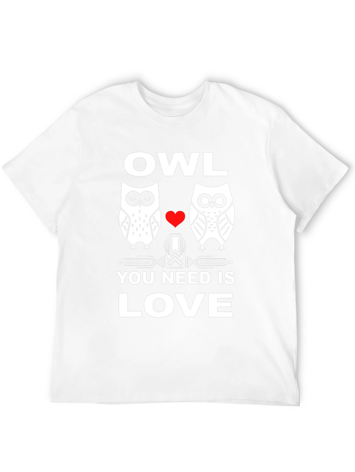 Black Owl You Need Is Love T-Shirt - Black view 12