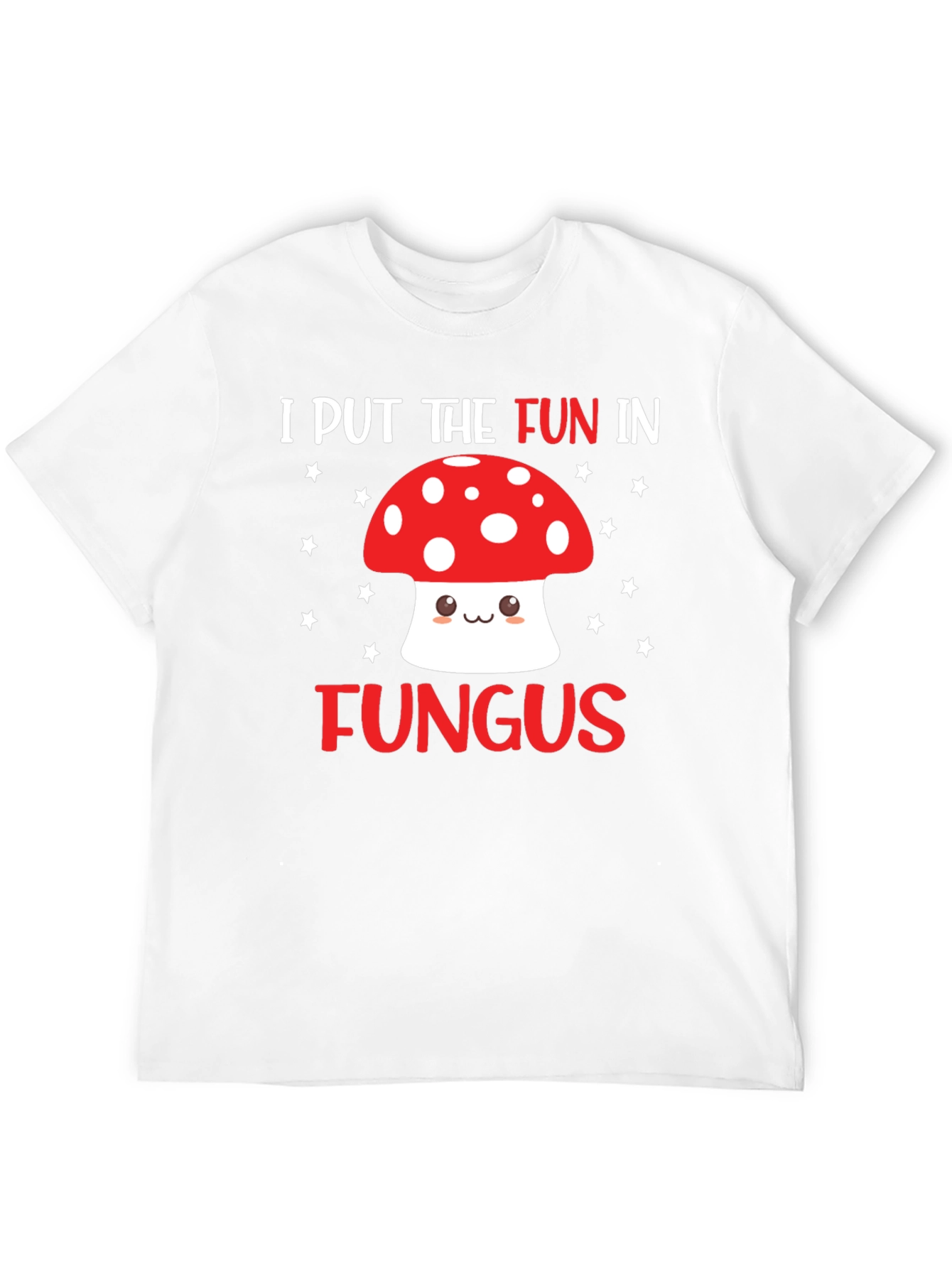 Black Funny Mushroom T-Shirt - "I Put the Fun in Fungus" view 12