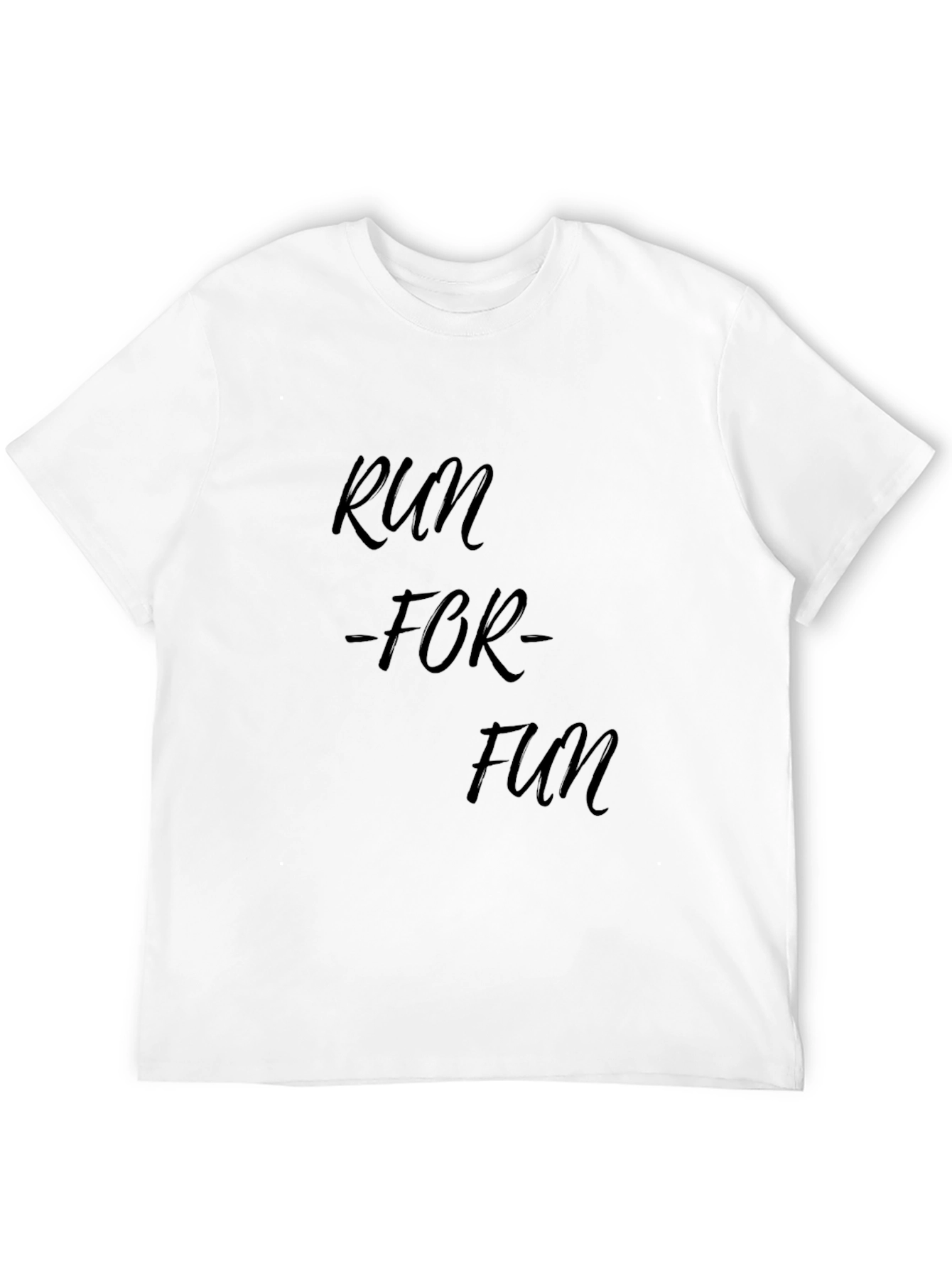 Black Run For Fun Black T-Shirt Casual Wear view 12