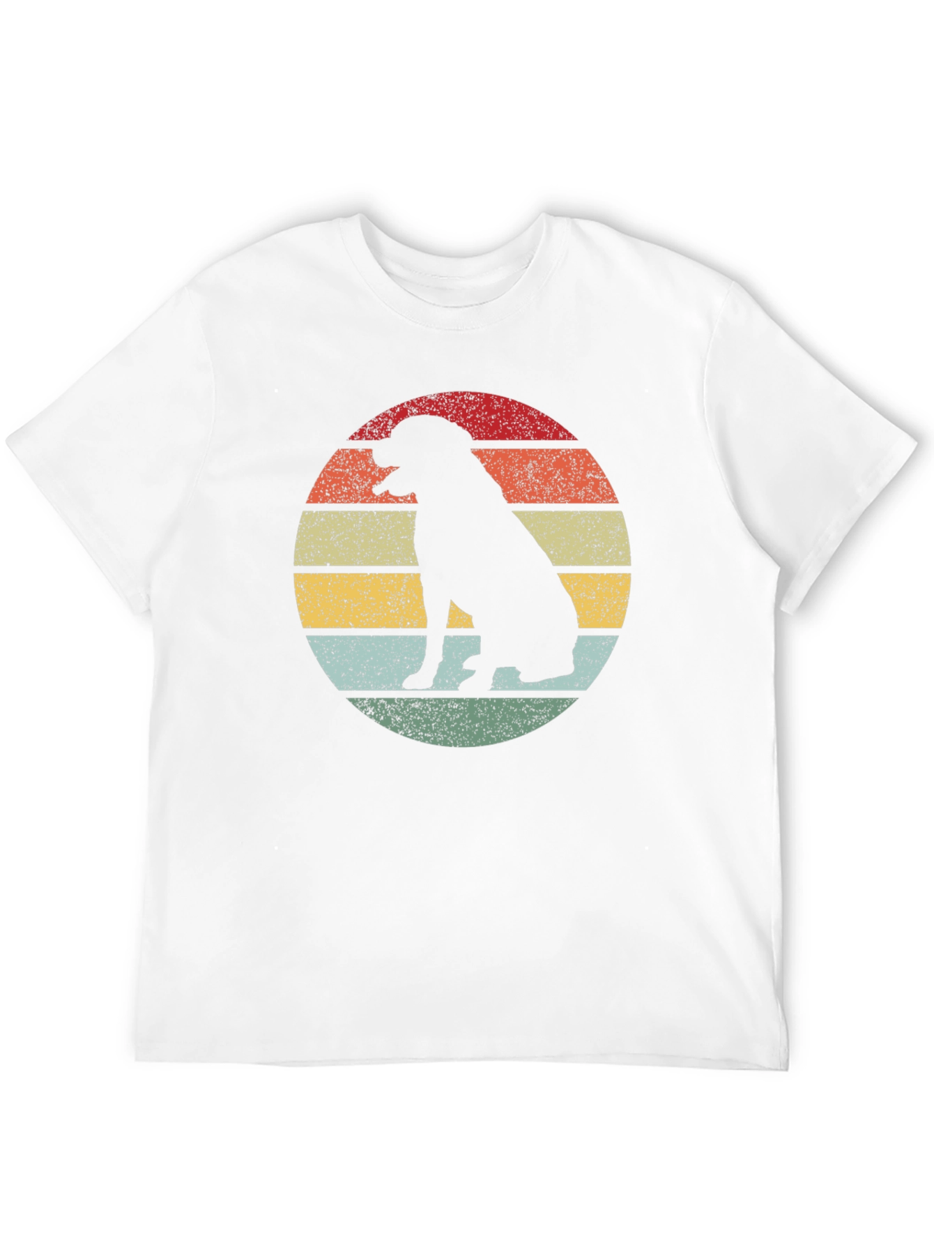 Black Retro Dog Silhouette T-Shirt - Vintage Style Graphic Tee view 12