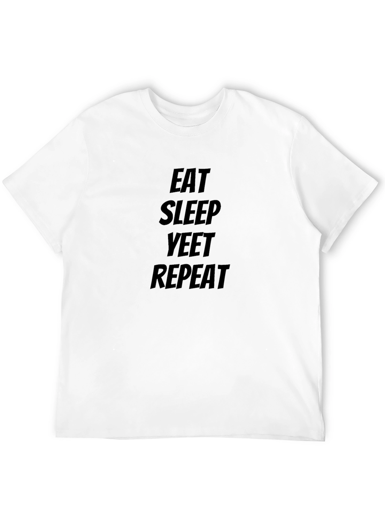 Black Eat Sleep Yeet Repeat Graphic Tee - Black view 12