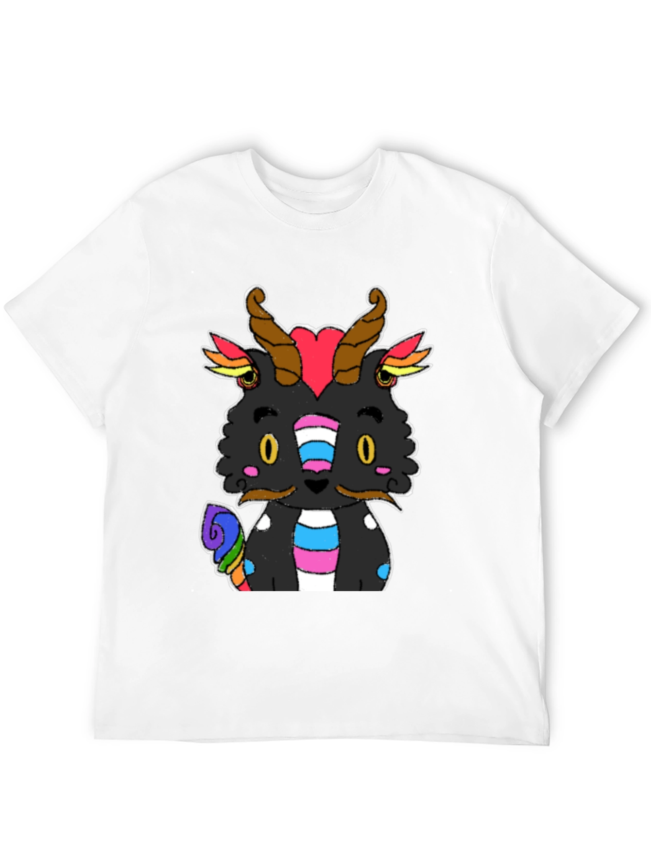 Black Pride Dragon Graphic Tee - Black Cotton T-Shirt view 12