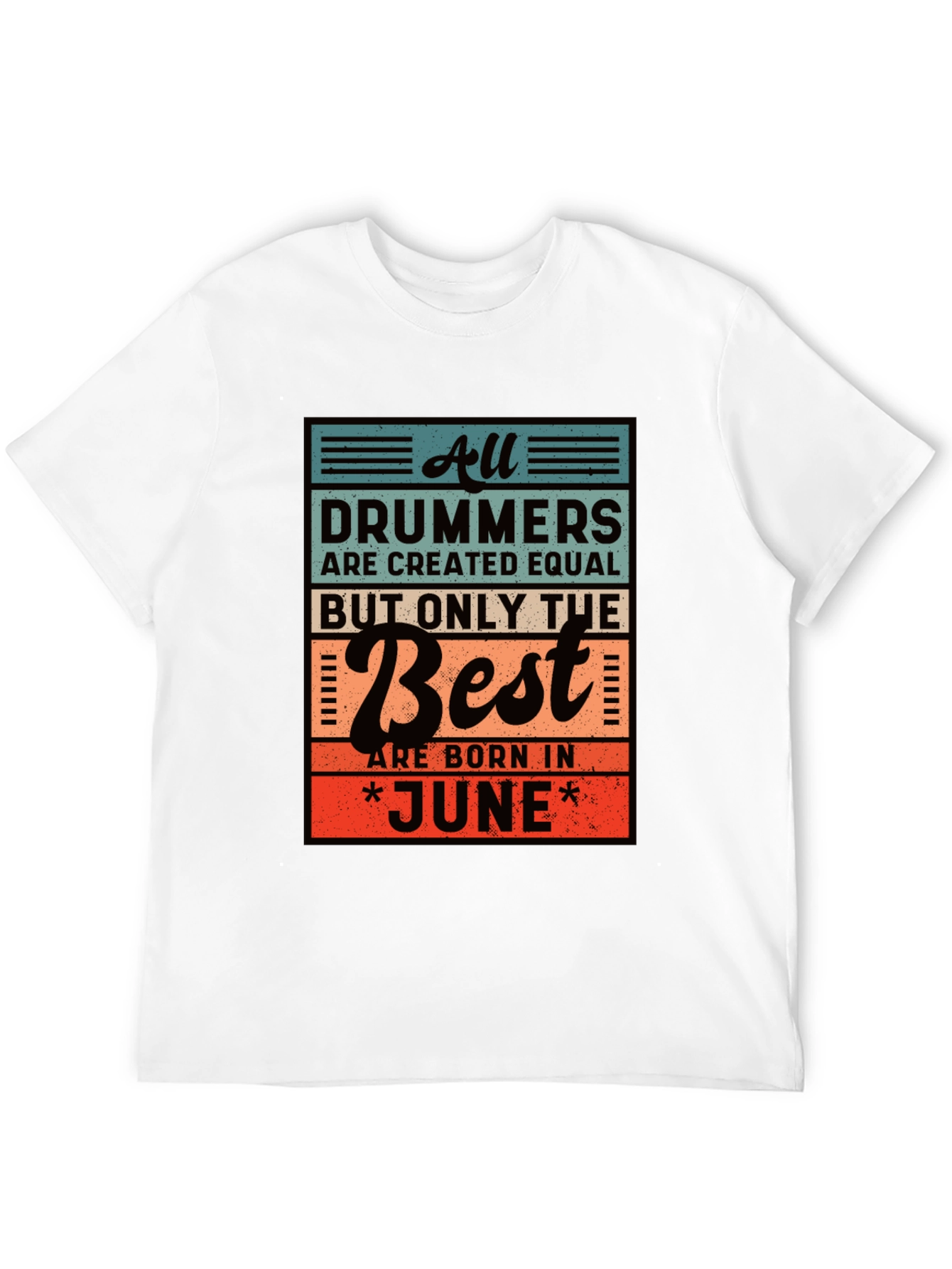 Black Drummers Born in June T-Shirt view 12