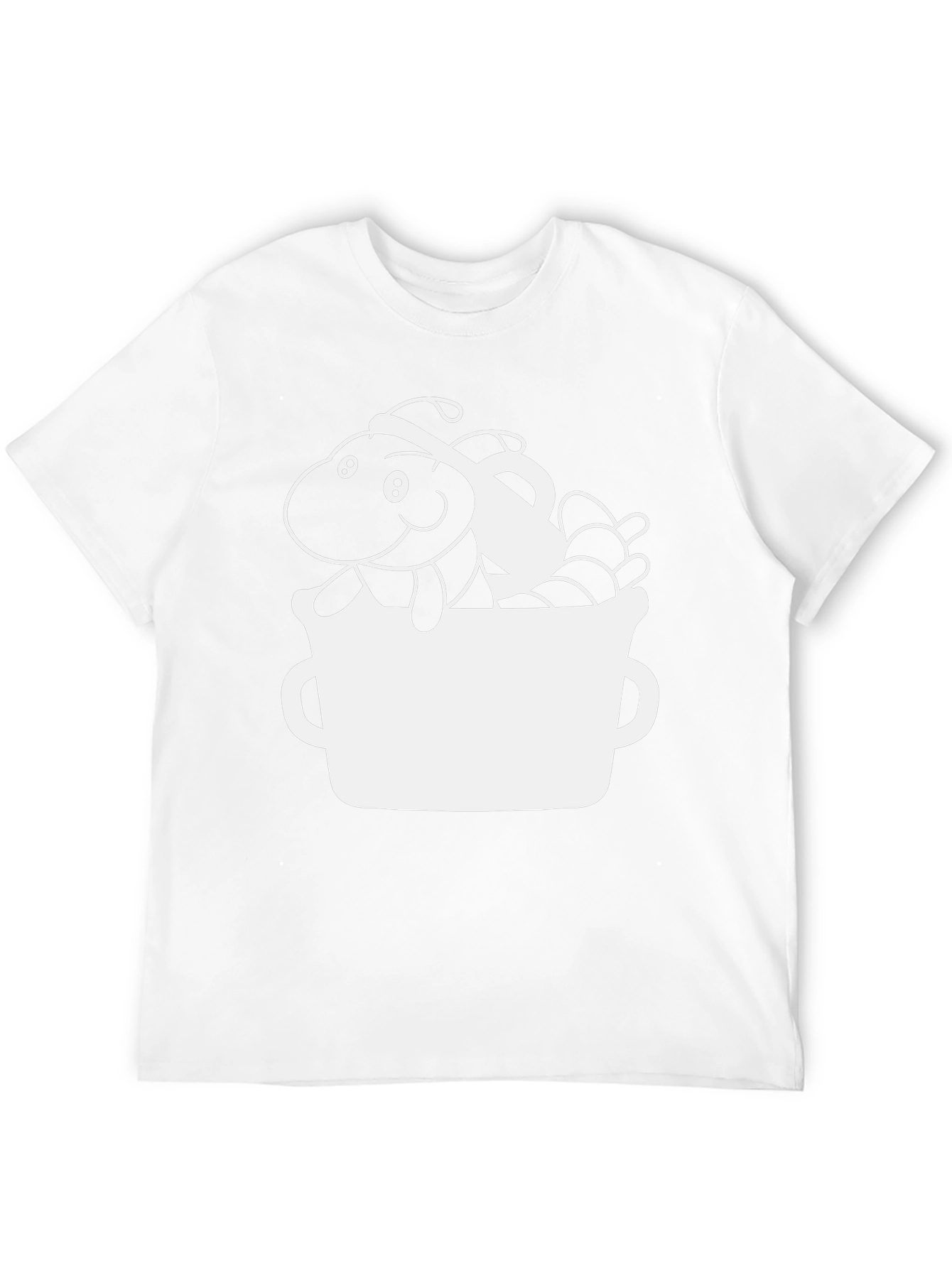 Black Cute Worm in a Mug Graphic T-Shirt view 12