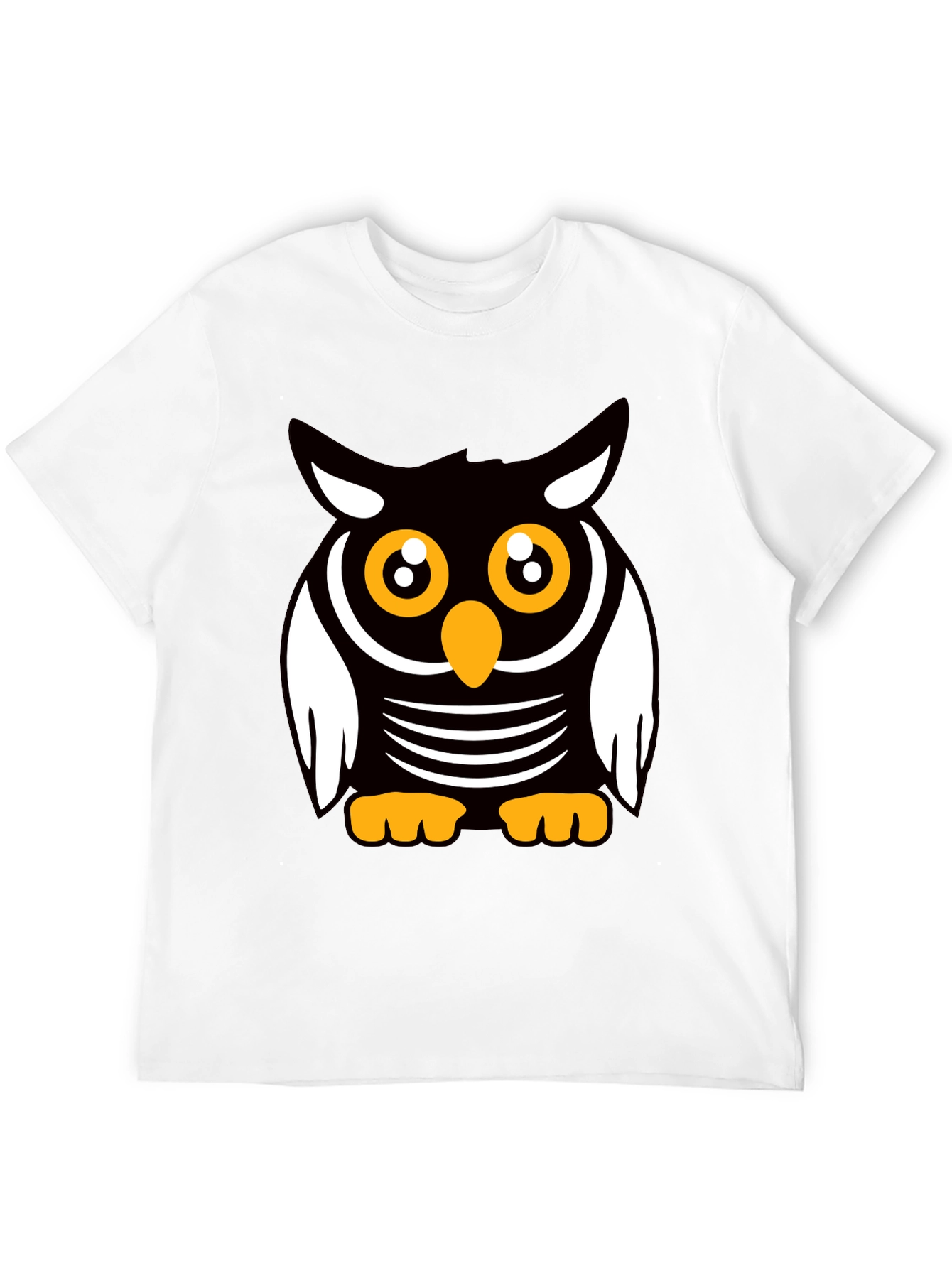 Black Cute Cartoon Owl Graphic T-Shirt view 12