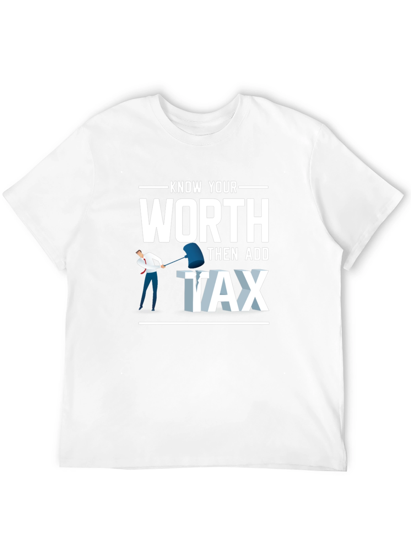 Black Know Your Worth Add Tax Graphic T-Shirt view 12