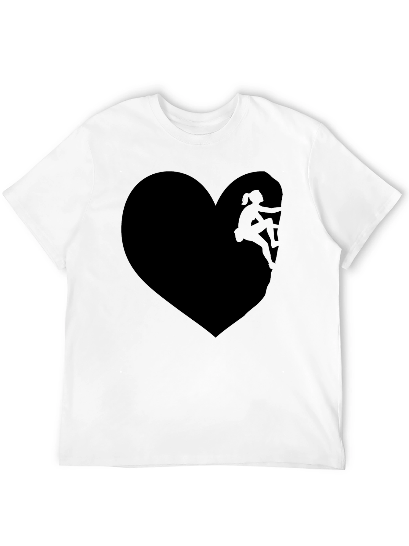 Black Climbing Heart T-Shirt - Passionate Ascent view 12