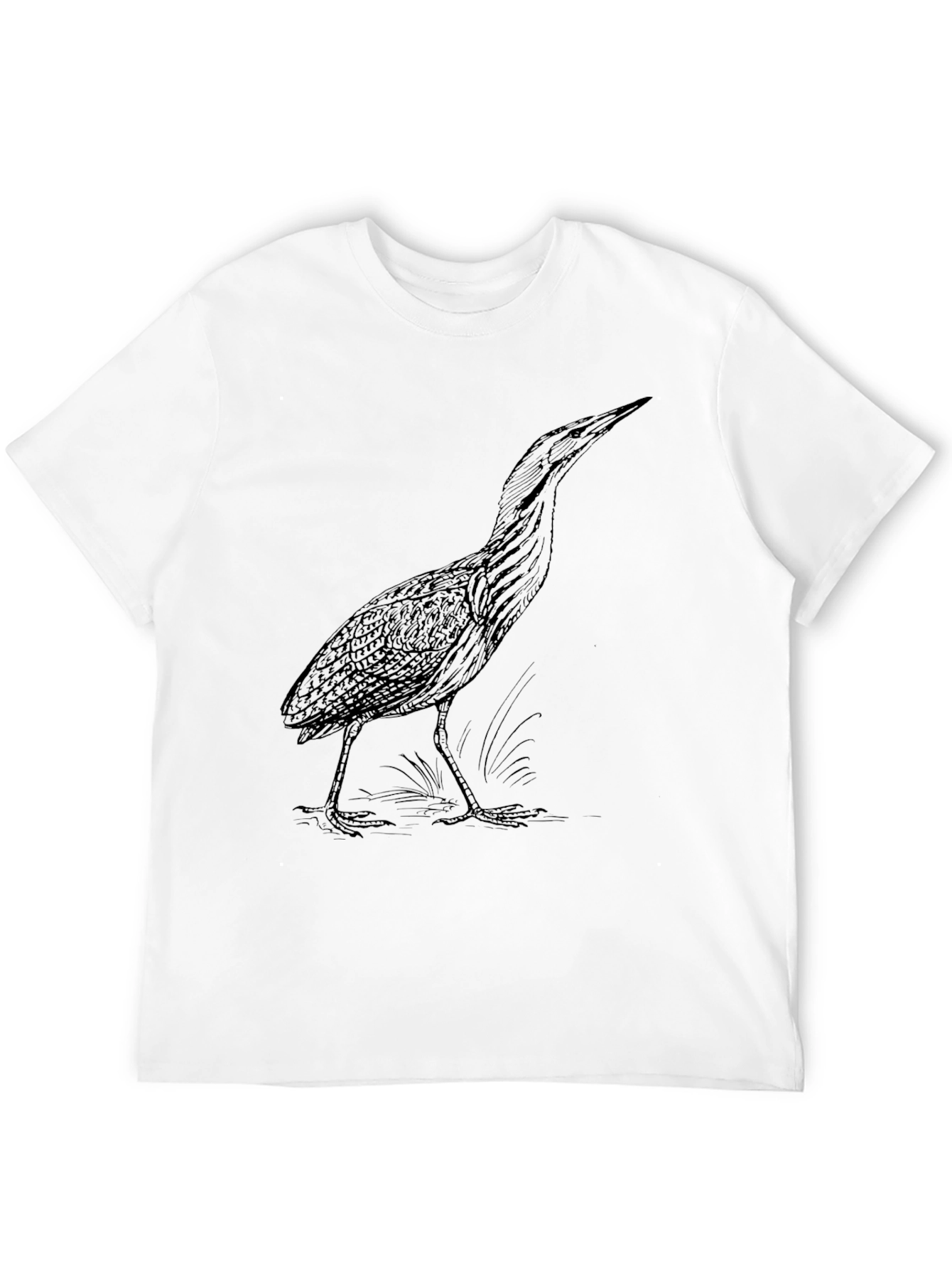 Black Black Heron Graphic Tee - Nature Lover's Shirt view 12