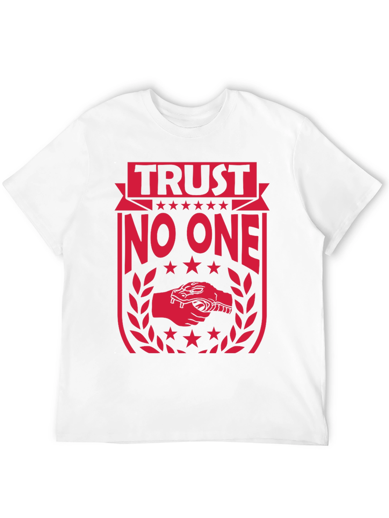 Black Trust No One Graphic Tee - Black Cotton view 12