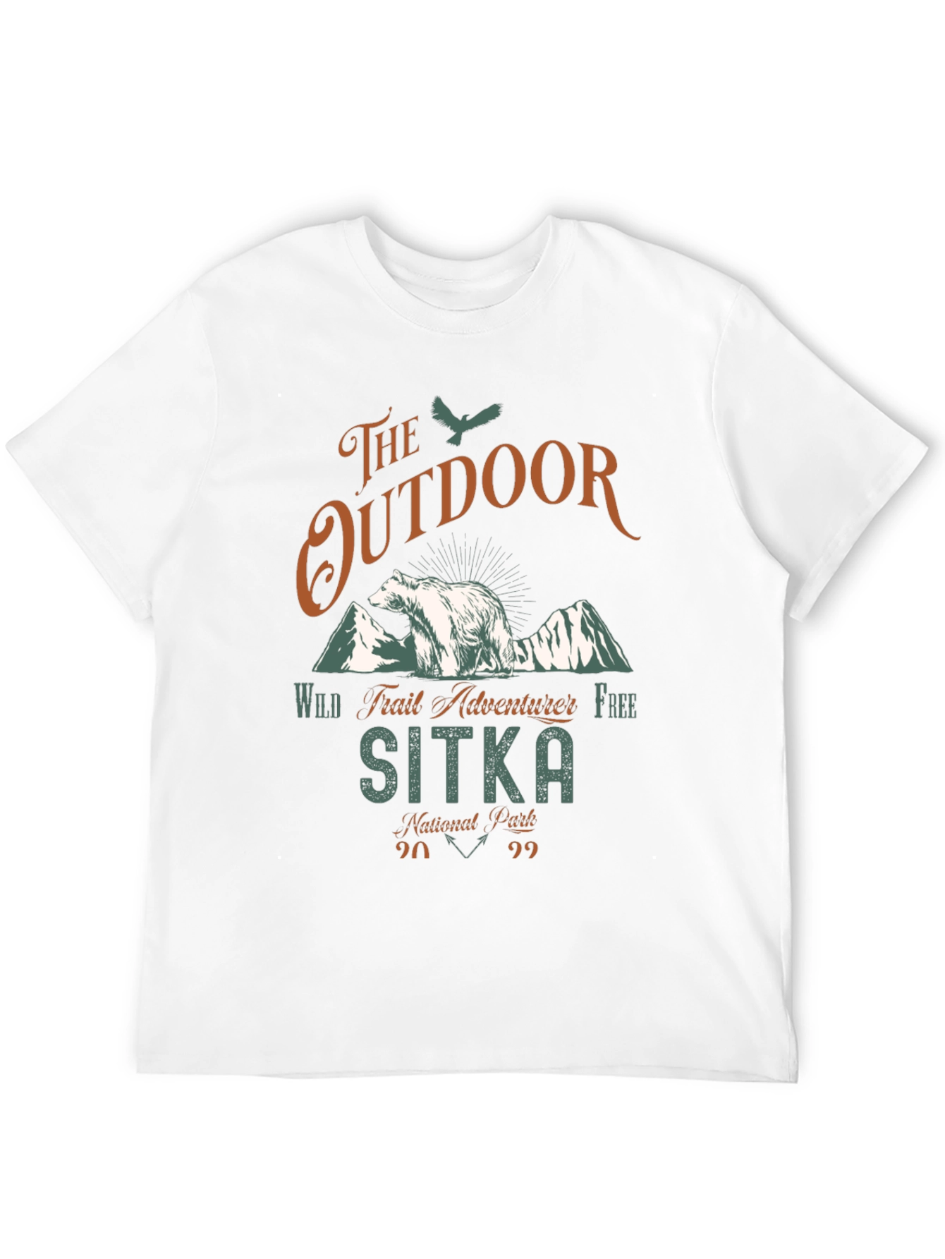 Black Outdoor Adventure T-Shirt - Sitka National Park Bear Design view 12