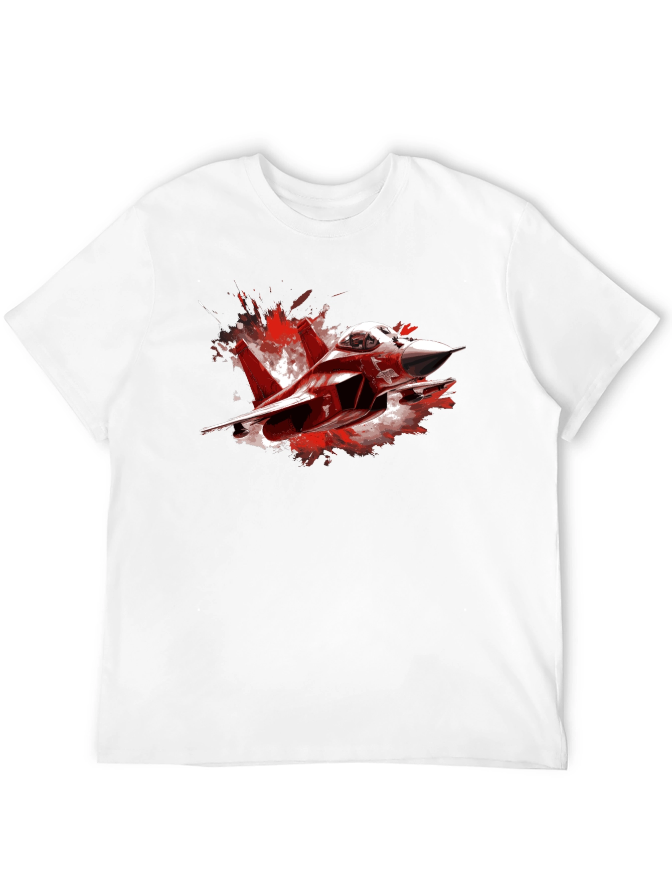 Black Fighter Jet Graphic Tee - Bold & Stylish view 12
