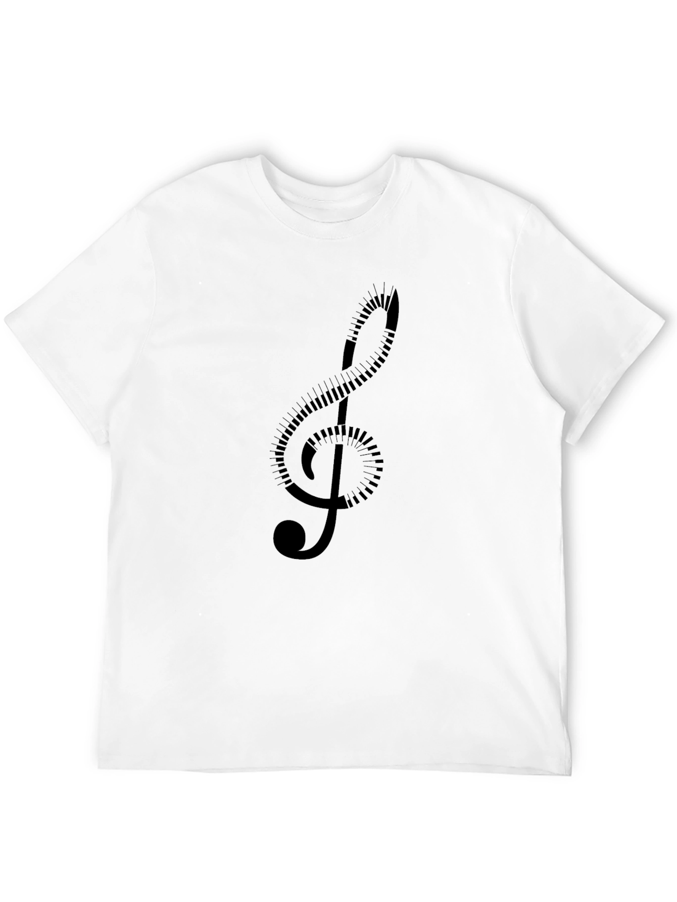 Black Musical Clef Graphic T-Shirt - Stylish Black Tee view 12