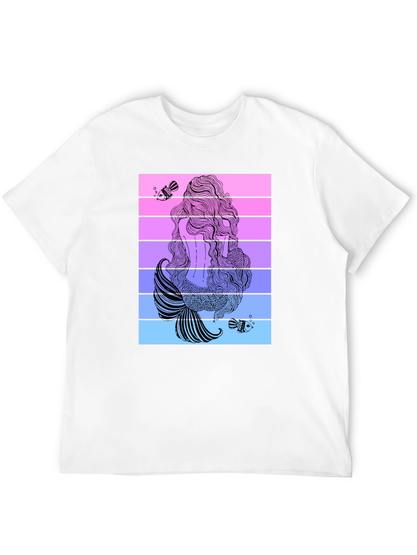 Black Mermaid Tail Graphic T-Shirt - Stylish Black Tee view 12