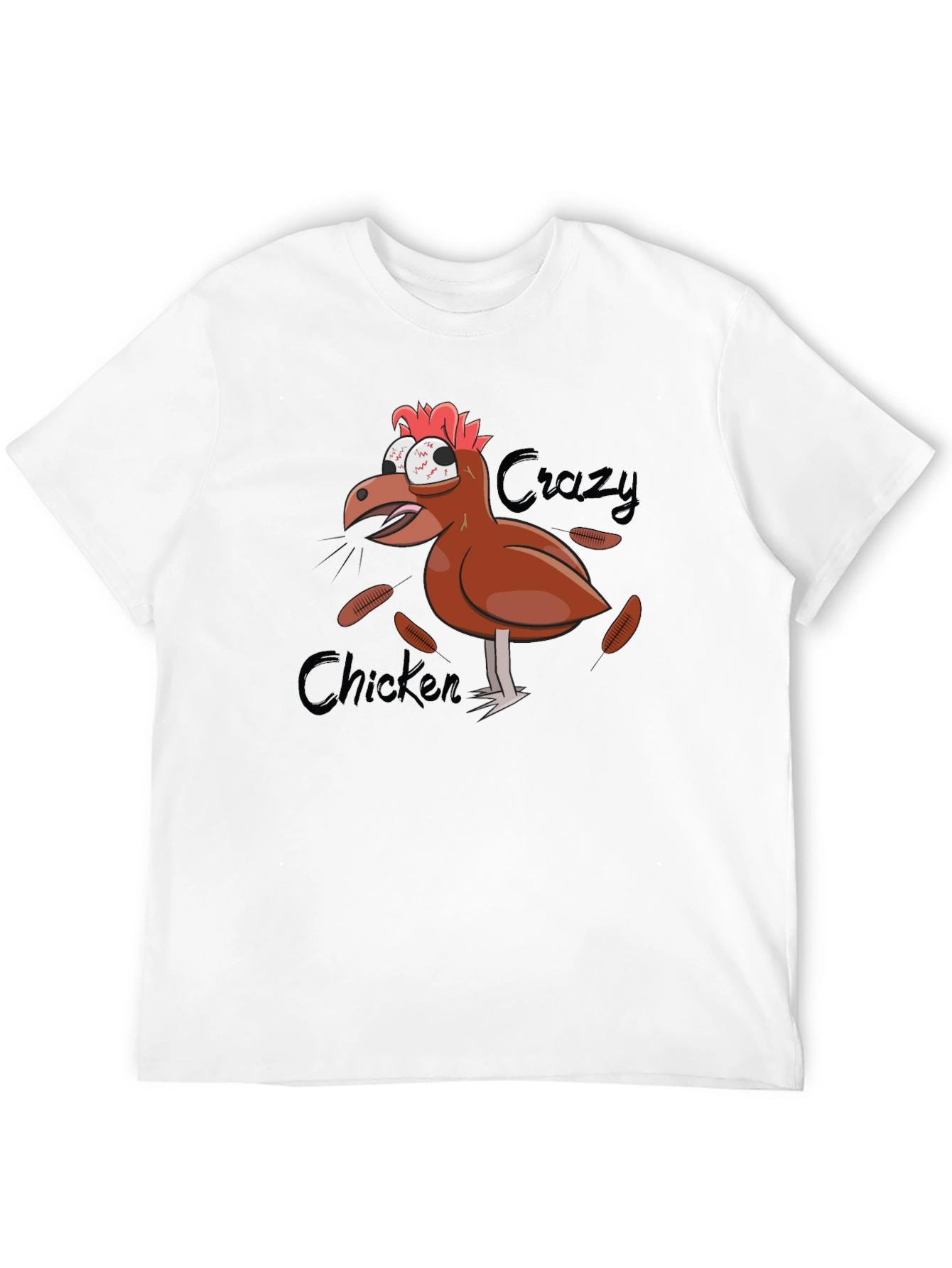 Black Crazy Chicken Graphic T-Shirt - Black view 12
