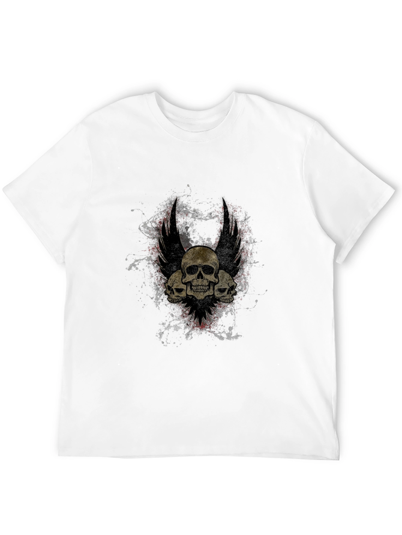 Black Skull Winged T-Shirt - Gothic Style view 12