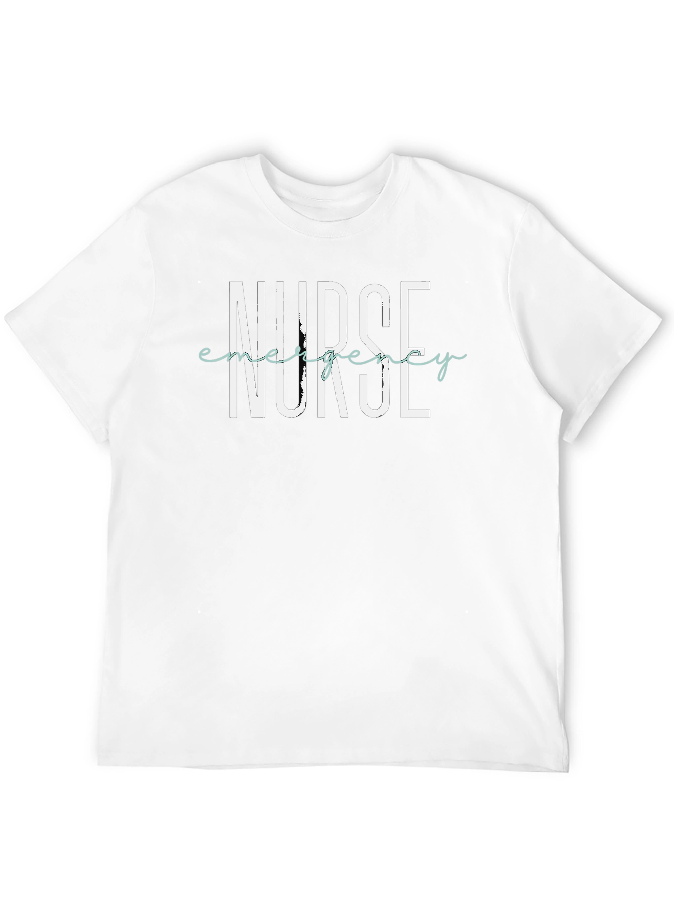 Black Emergency Nurse T-Shirt - Black view 12