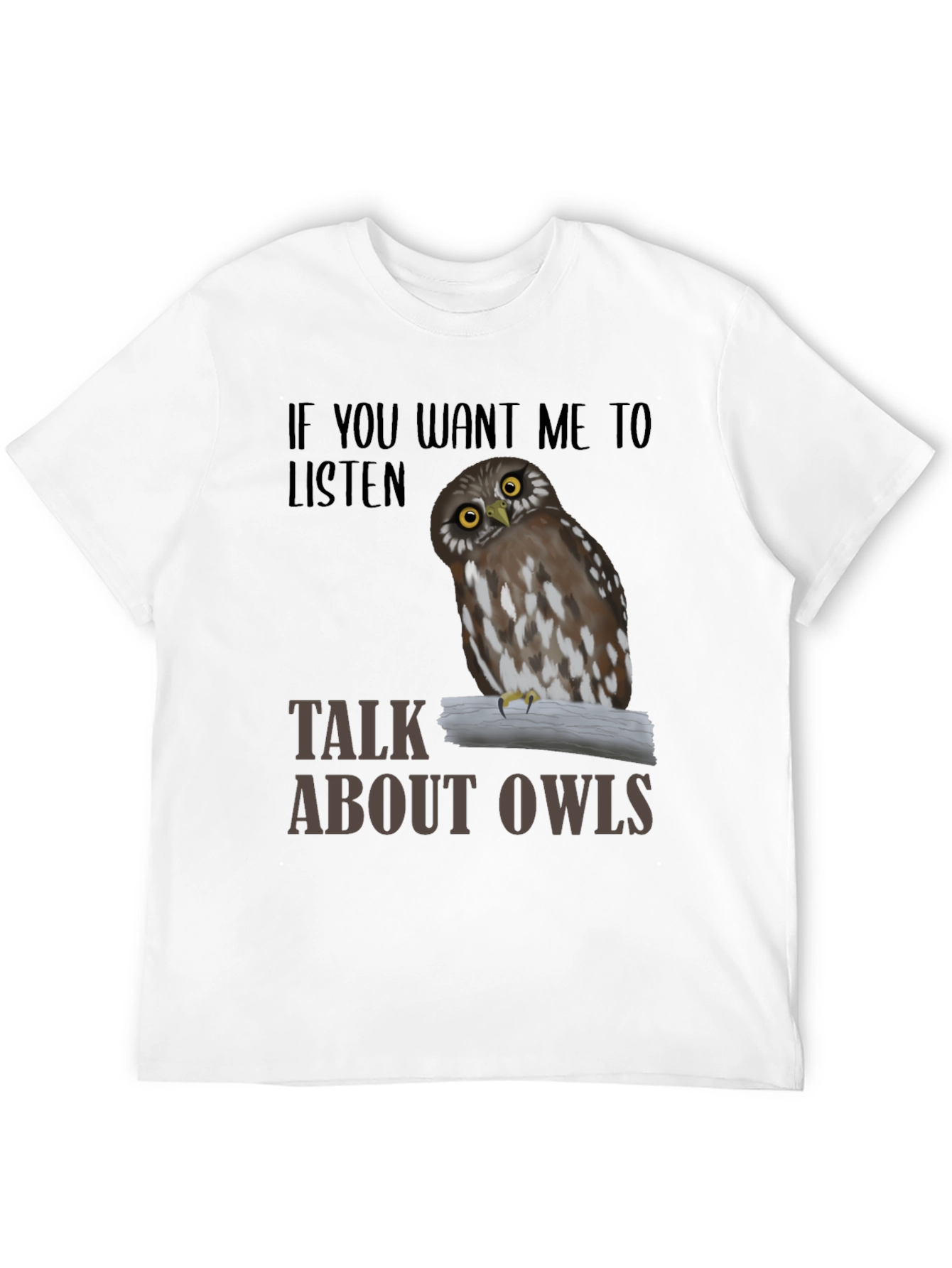 Black Talk About Owls T-Shirt, Funny Owl Lover Tee view 12
