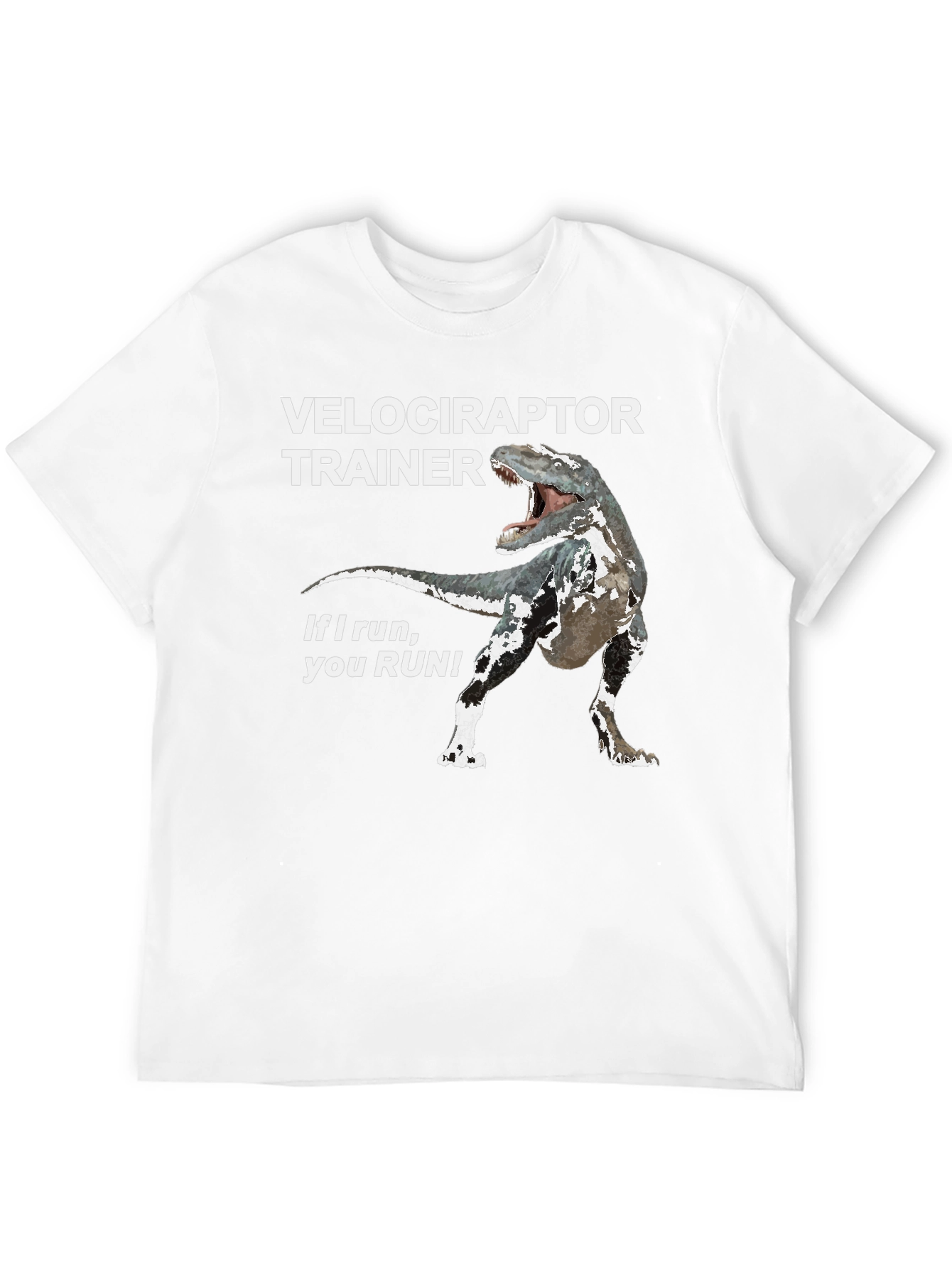 Black Velociraptor Trainer Graphic Tee view 12