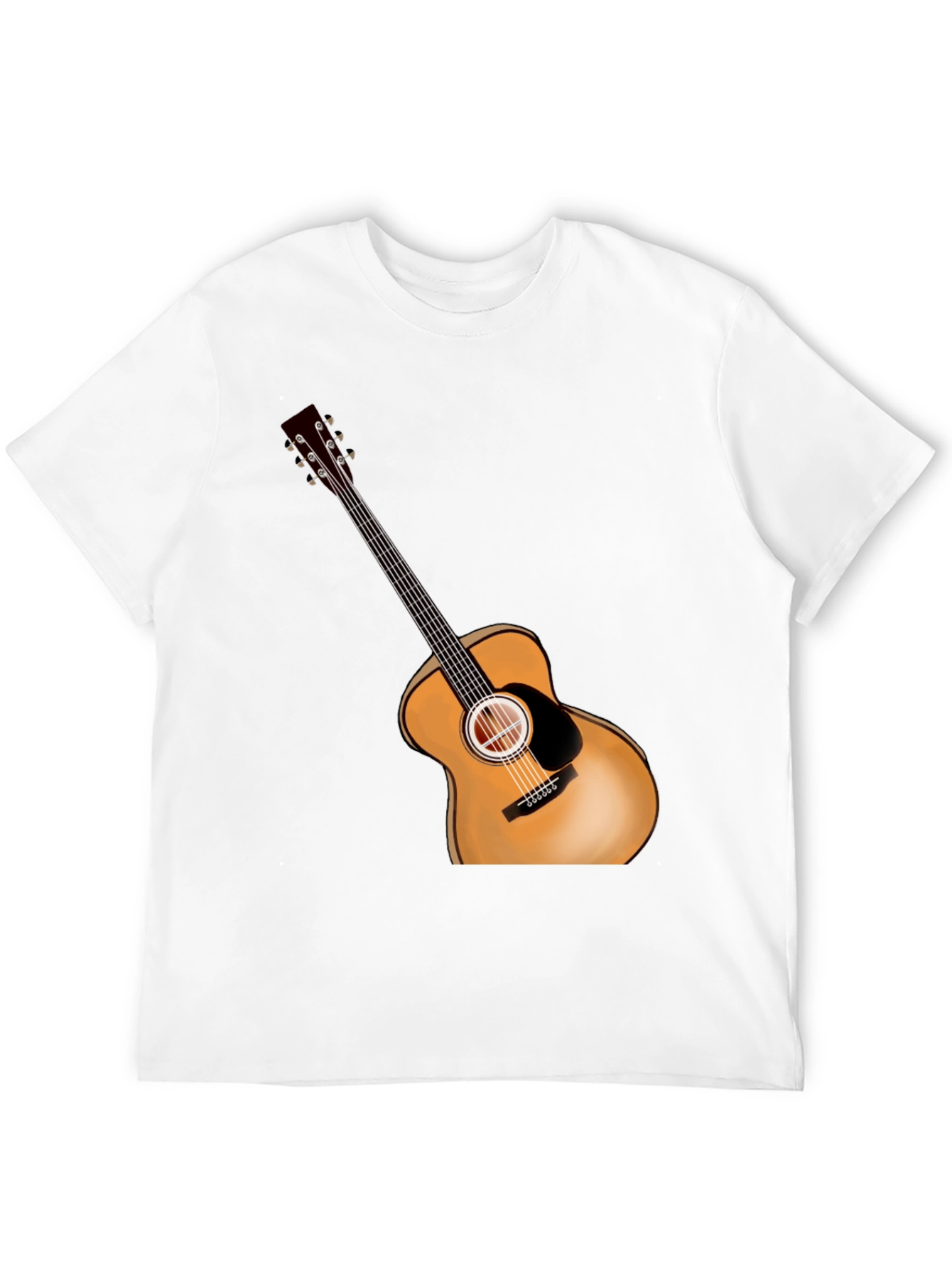 Black Acoustic Guitar Graphic Black Tee view 12