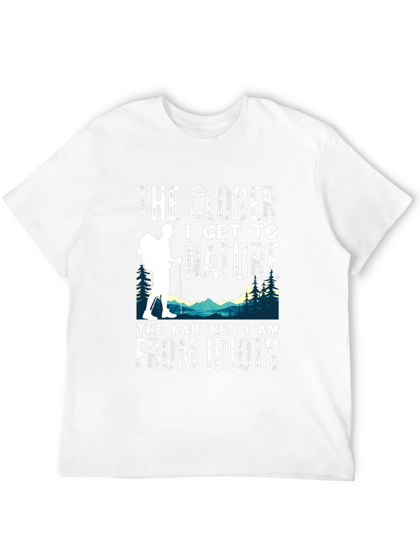 Black Nature Lover T-Shirt: The Closer I Get view 12