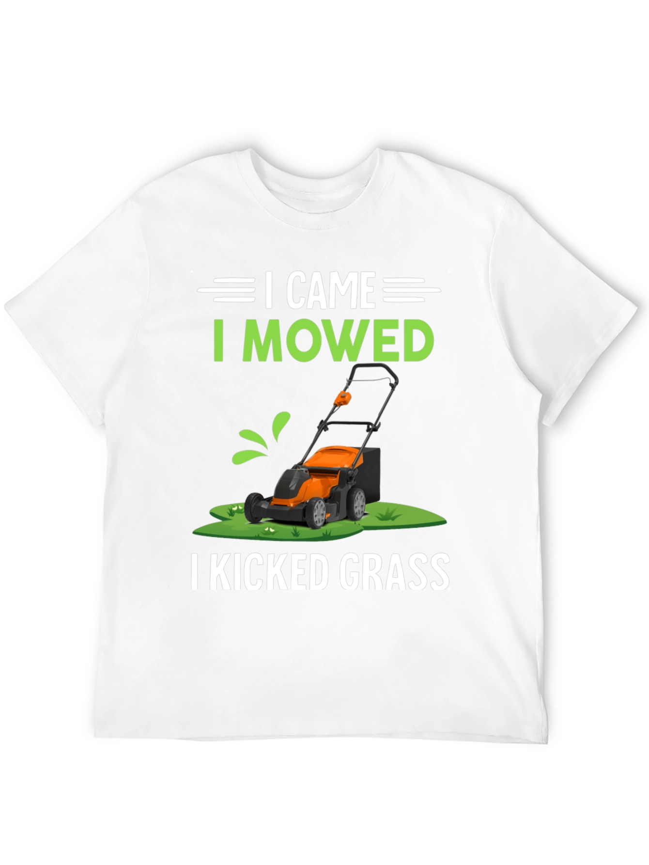 Black I Came I Mowed I Kicked Grass T-Shirt view 12