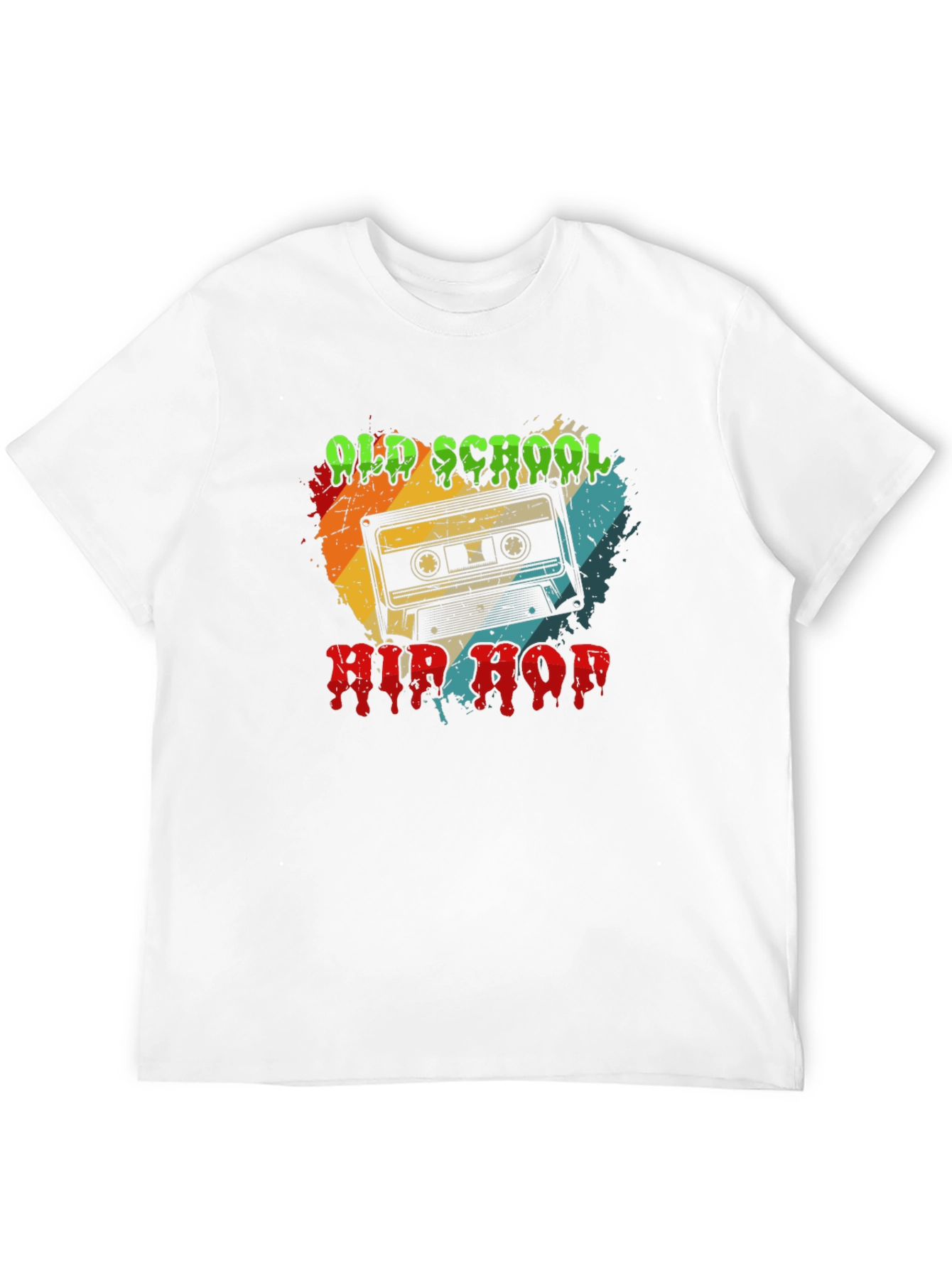 Black Old School Hip Hop Cassette Tape Graphic Tee view 12