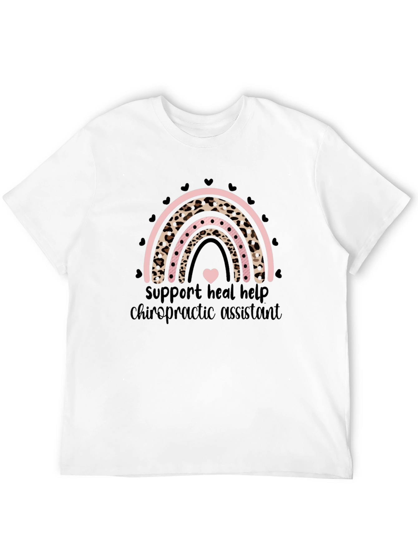 Black Chiropractic Assistant Rainbow T-Shirt view 12
