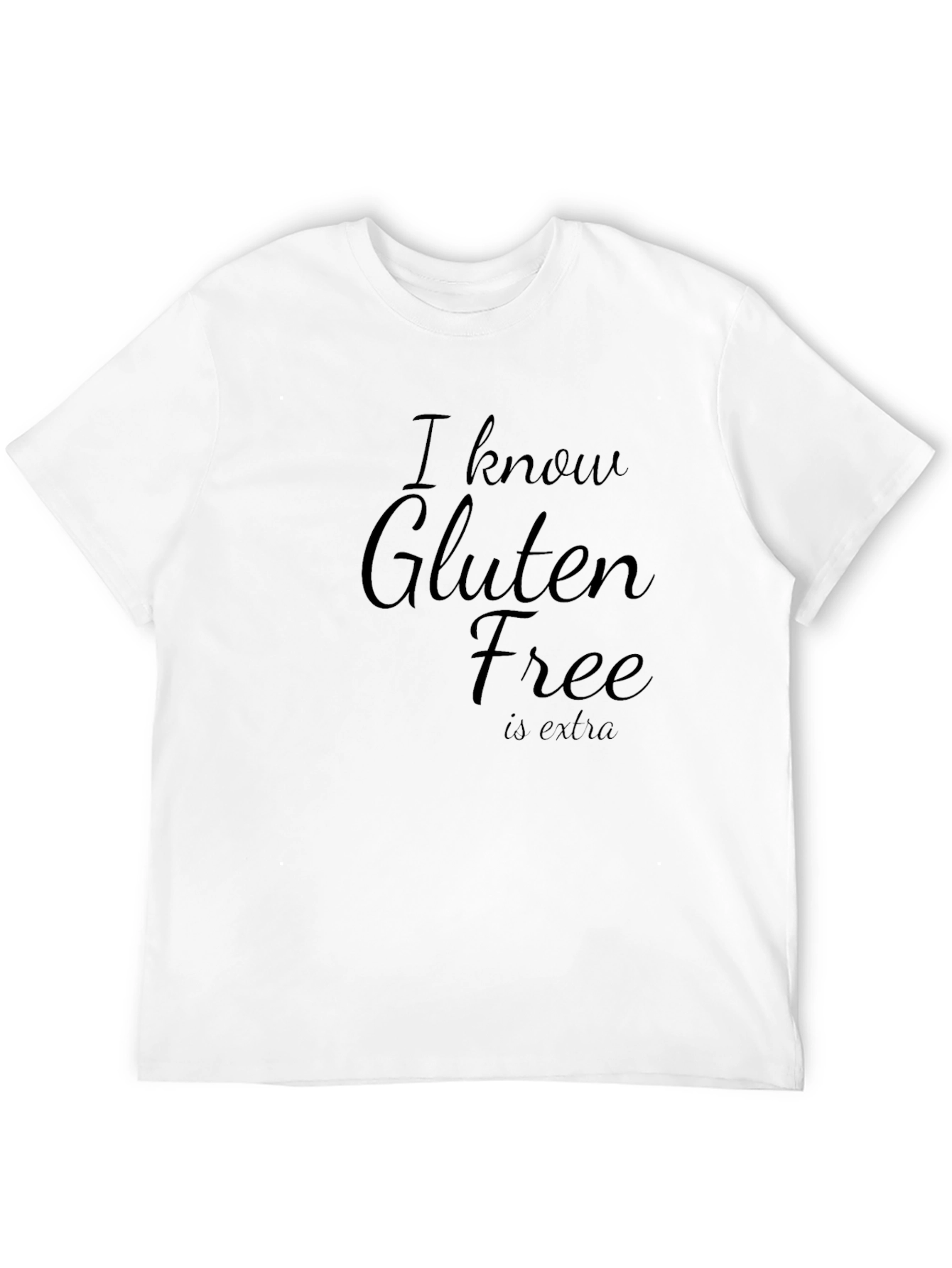 Black Gluten Free T-Shirt - Funny Sarcastic Tee view 12