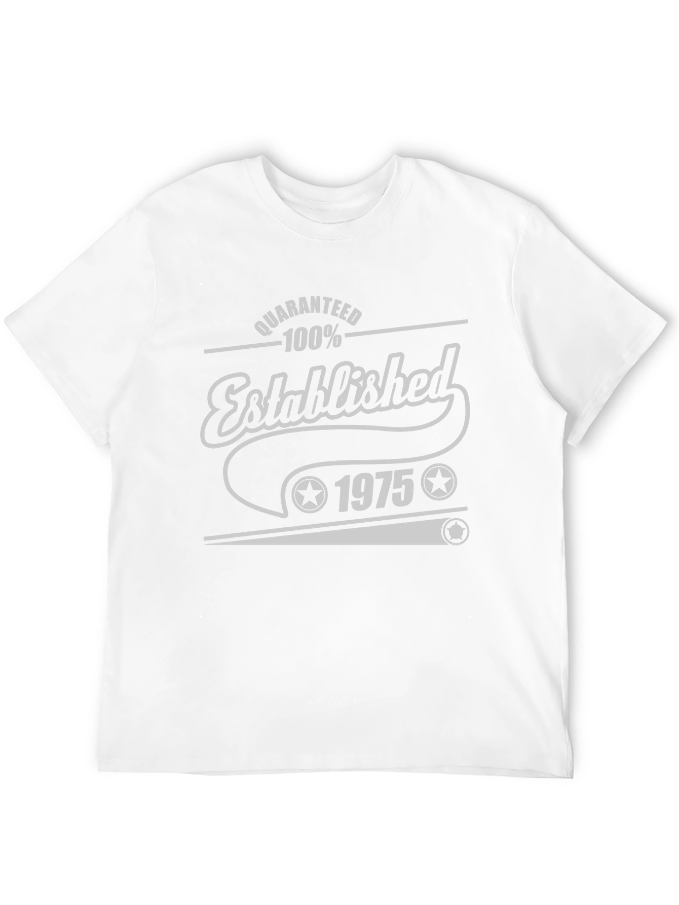 Black Established 1975 T-Shirt, Guaranteed 100% Cotton view 12