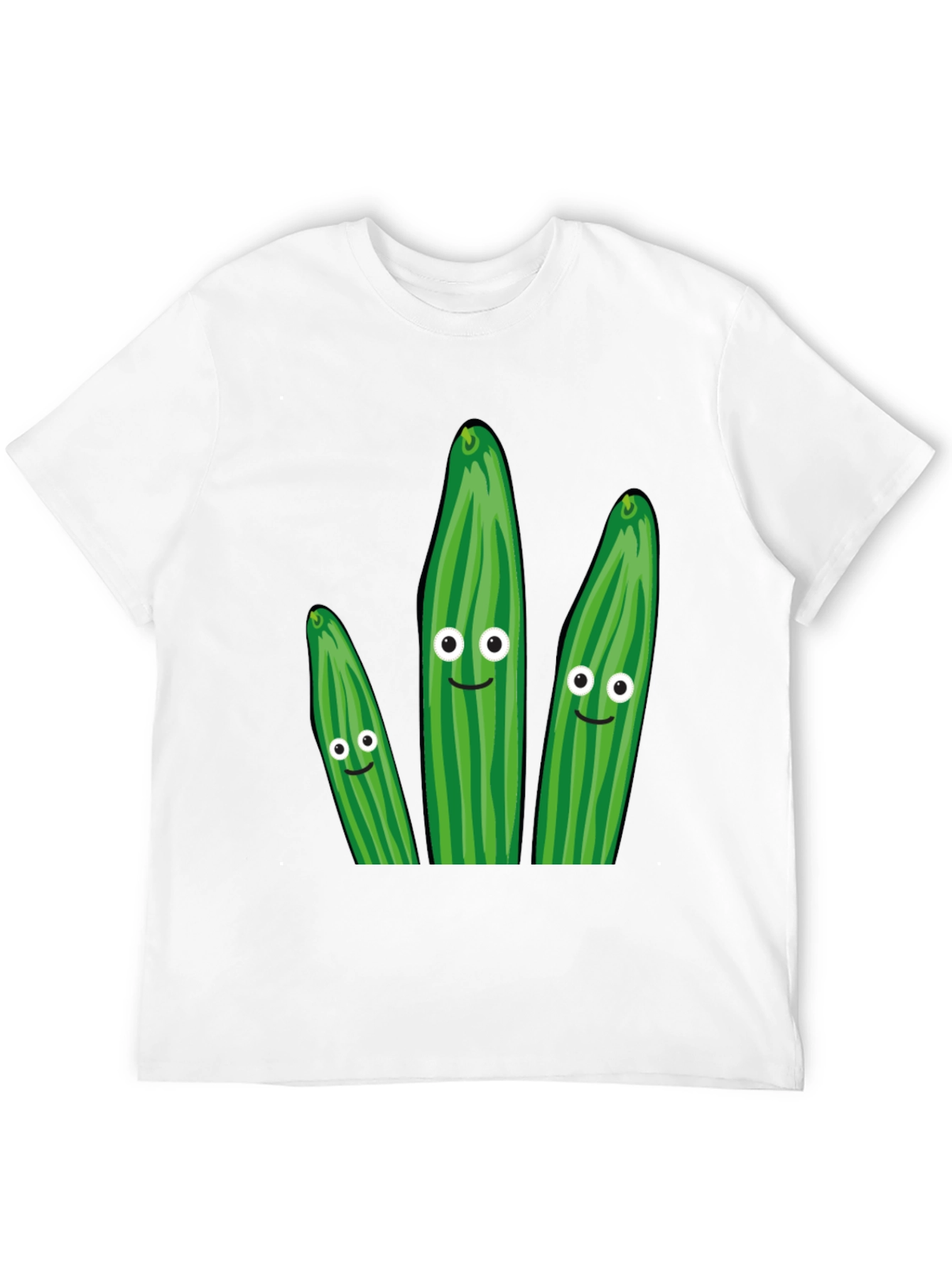 Black Funny Cucumber Graphic T-Shirt - Quirky Novelty Tee view 12