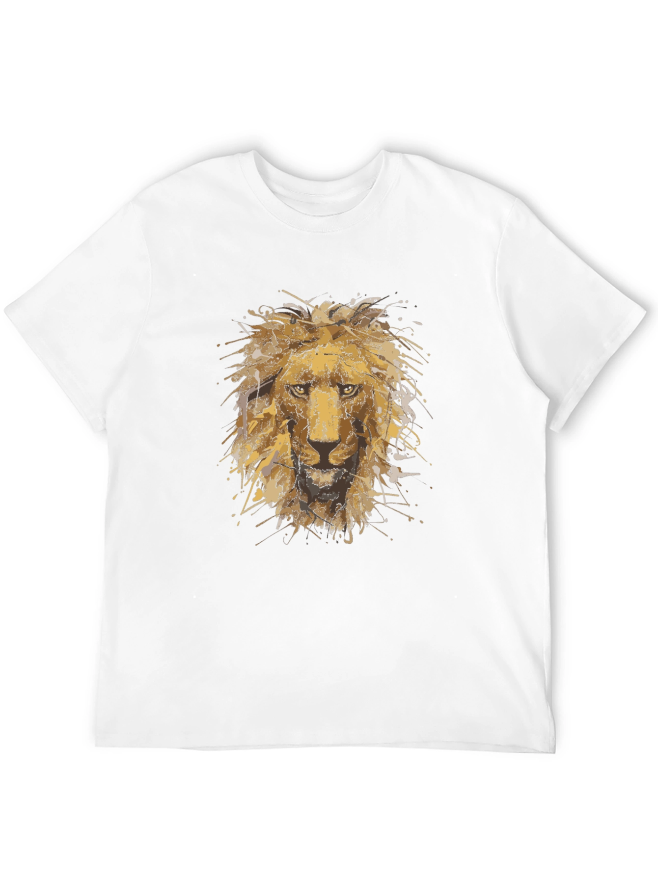 Black Lion Head Graphic T-Shirt - Bold Black Tee view 12